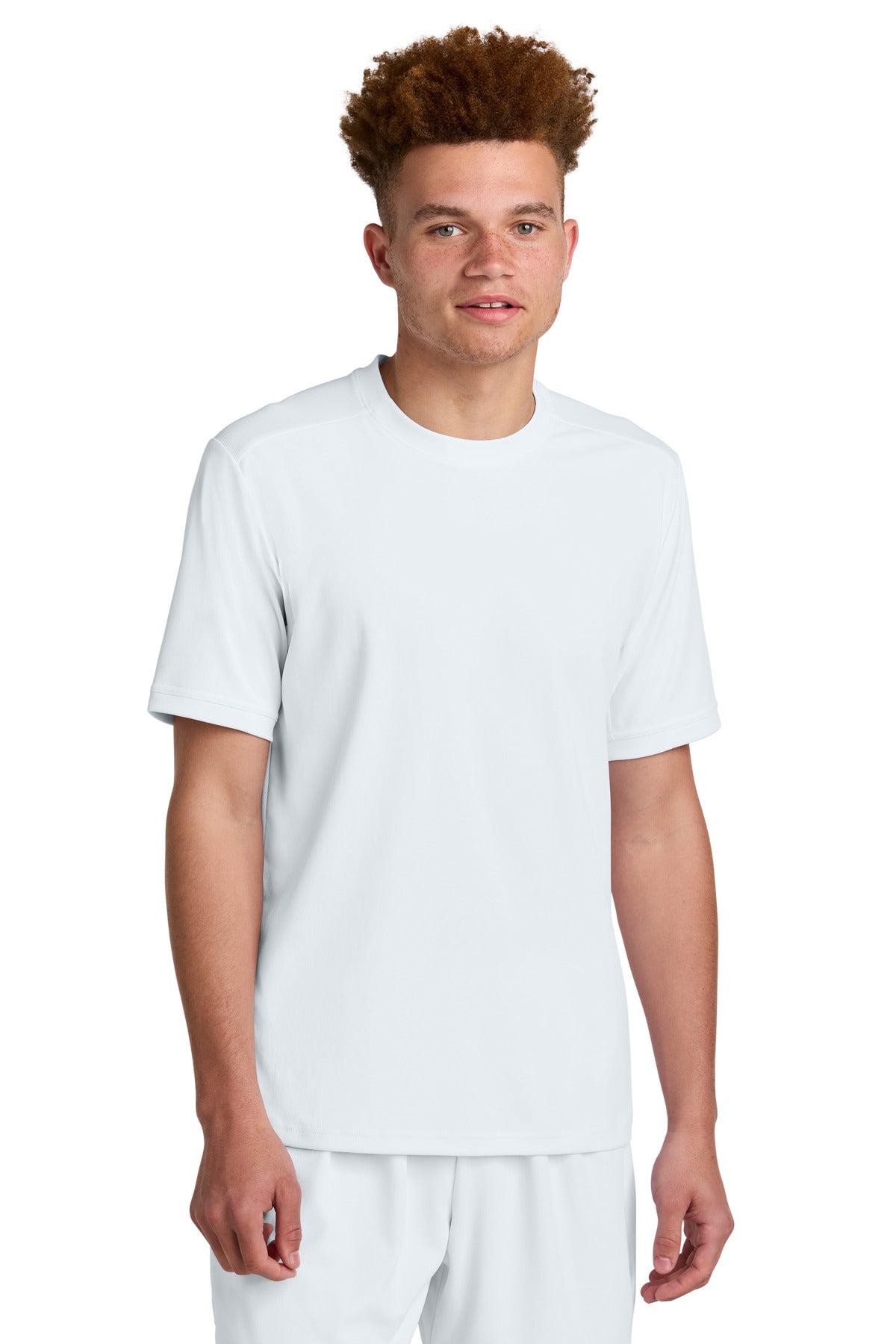 Custom White/ White Club Short Sleeve Crew ST440, personalized by SanCanDo Swag in Argyle, TX