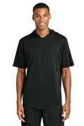 Custom Black Club Short Sleeve Hoodie ST445, personalized by SanCanDo Swag in Argyle, TX