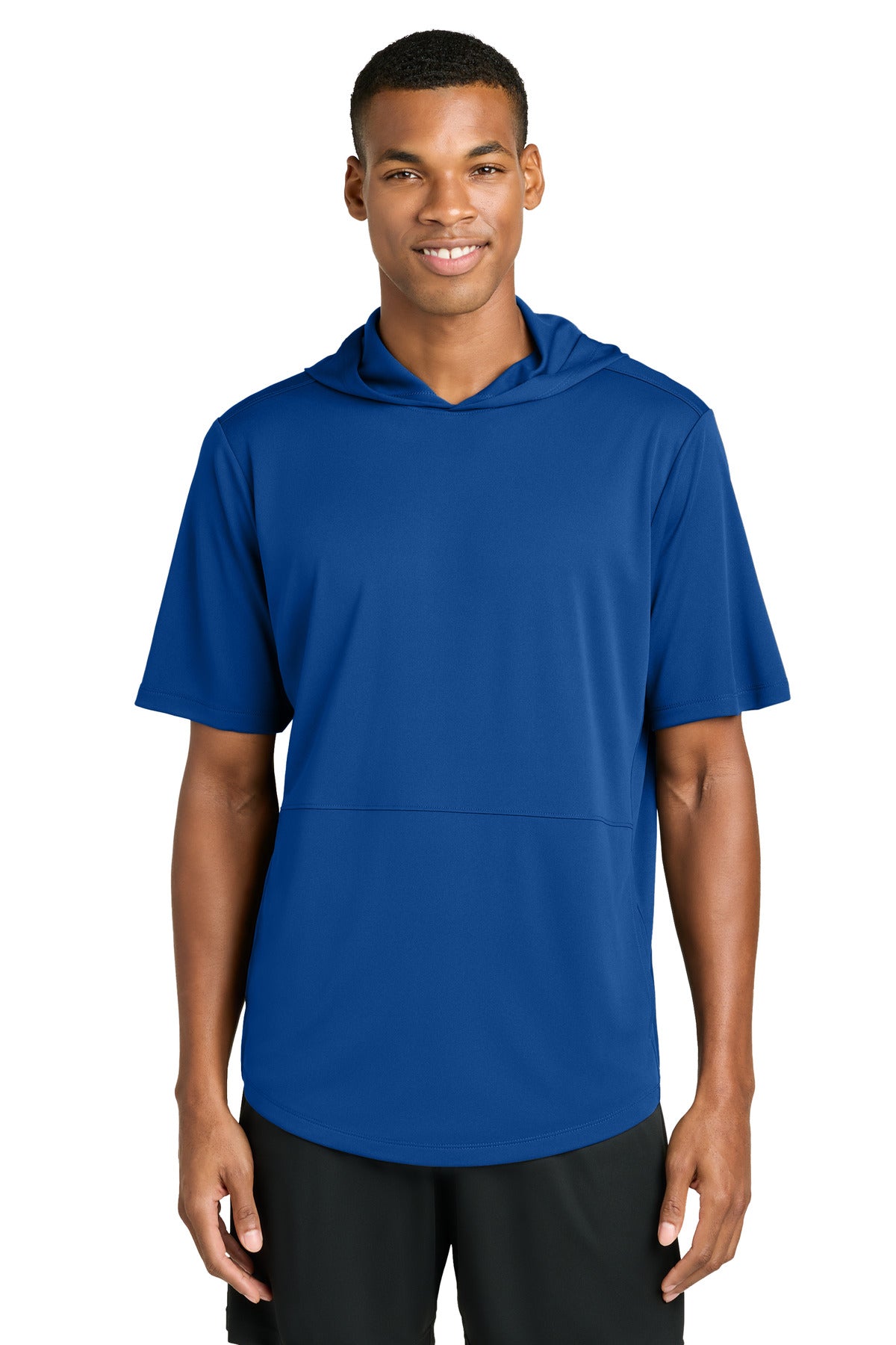 Custom True Royal Club Short Sleeve Hoodie ST445, personalized by SanCanDo Swag in Argyle, TX