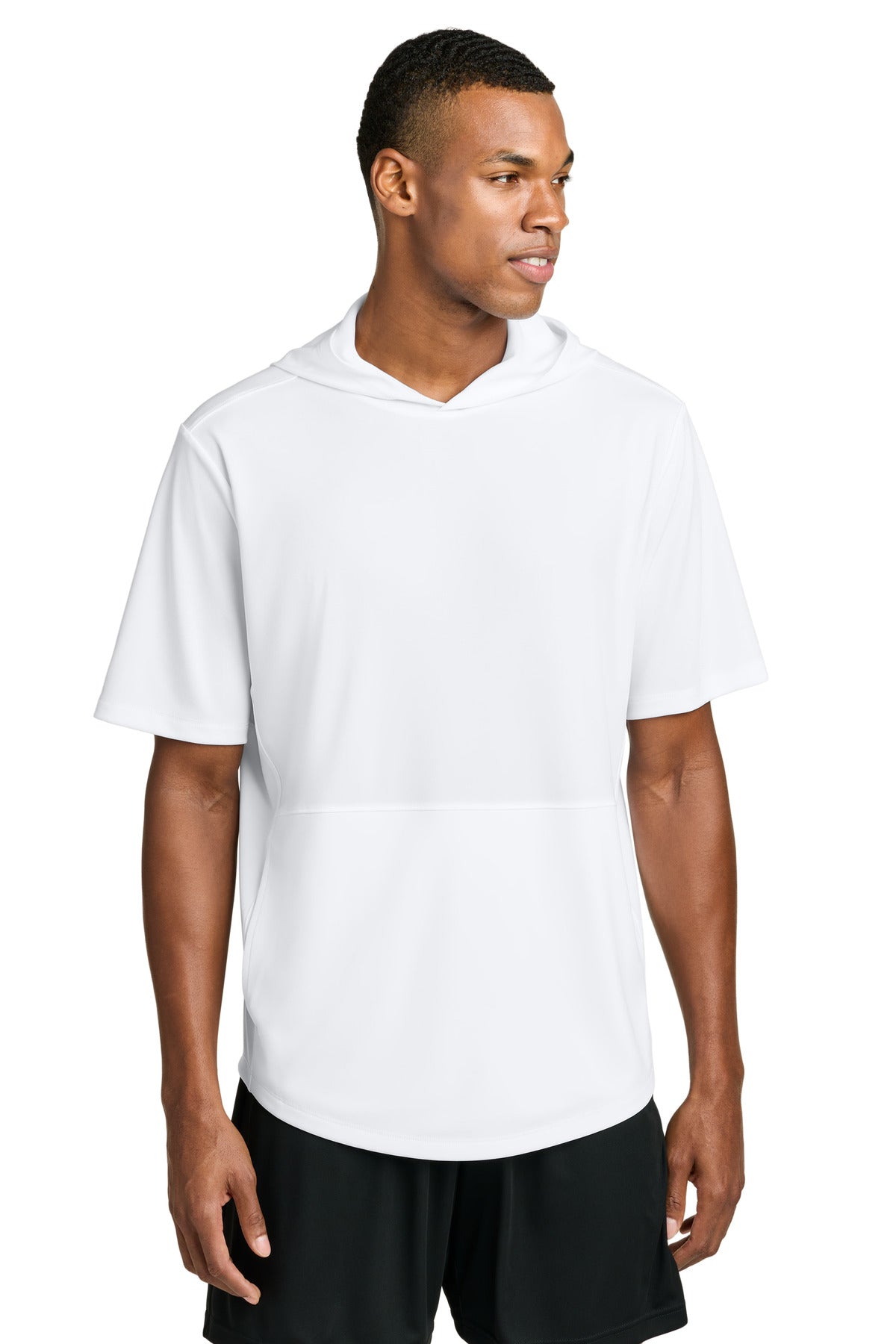 Custom White Club Short Sleeve Hoodie ST445, personalized by SanCanDo Swag in Argyle, TX