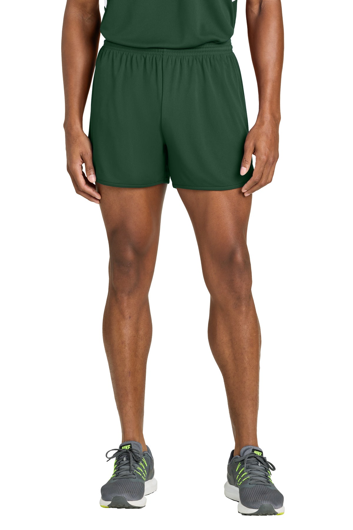 Custom Forest Green Club 4" Track Short ST447, personalized by SanCanDo Swag in Argyle, TX