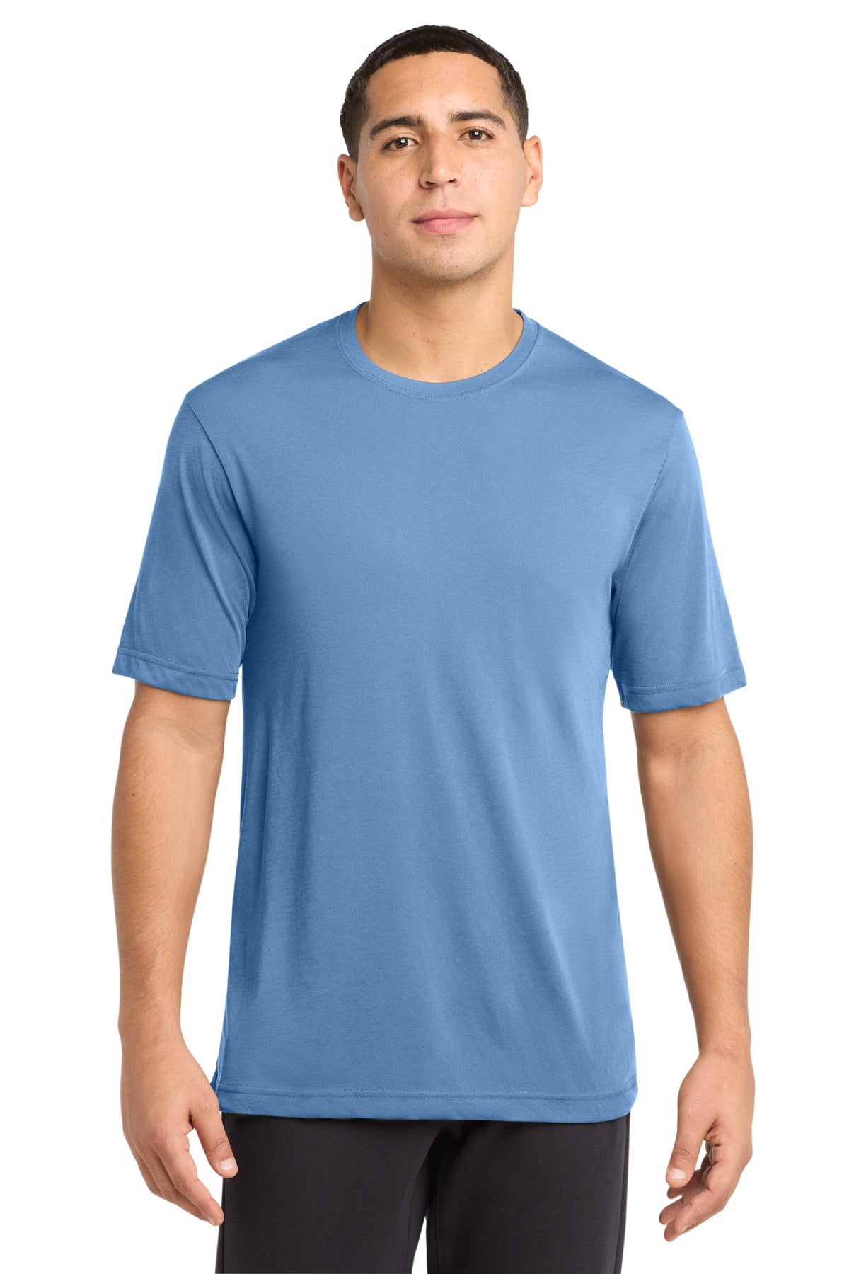Custom Carolina Blue PosiCharge Competitor Cotton Touch Tee ST450, personalized by SanCanDo Swag in Argyle, TX