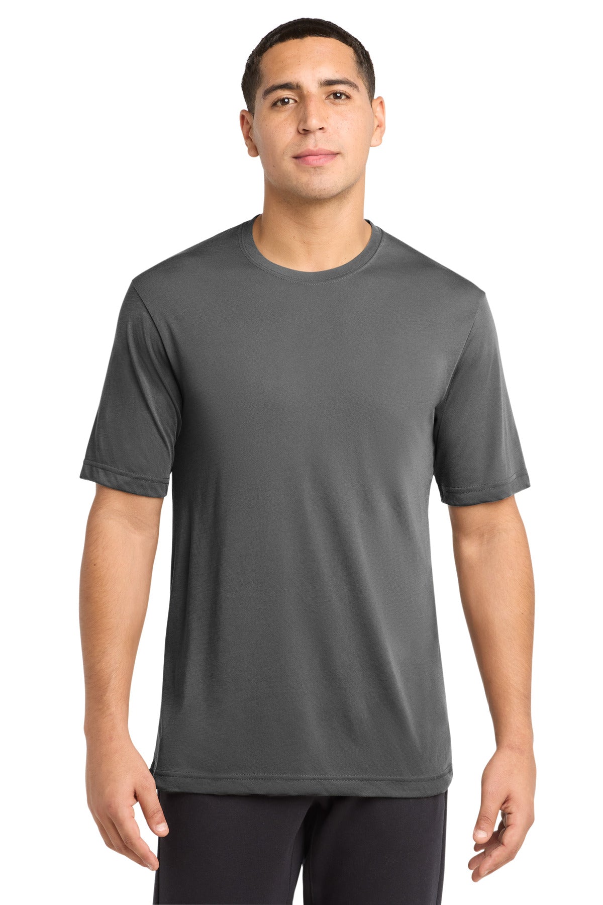 Custom Dark Smoke Grey PosiCharge Competitor Cotton Touch Tee ST450, personalized by SanCanDo Swag in Argyle, TX