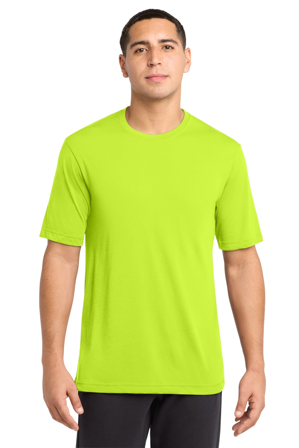 Custom Neon Yellow PosiCharge Competitor Cotton Touch Tee ST450, personalized by SanCanDo Swag in Argyle, TX