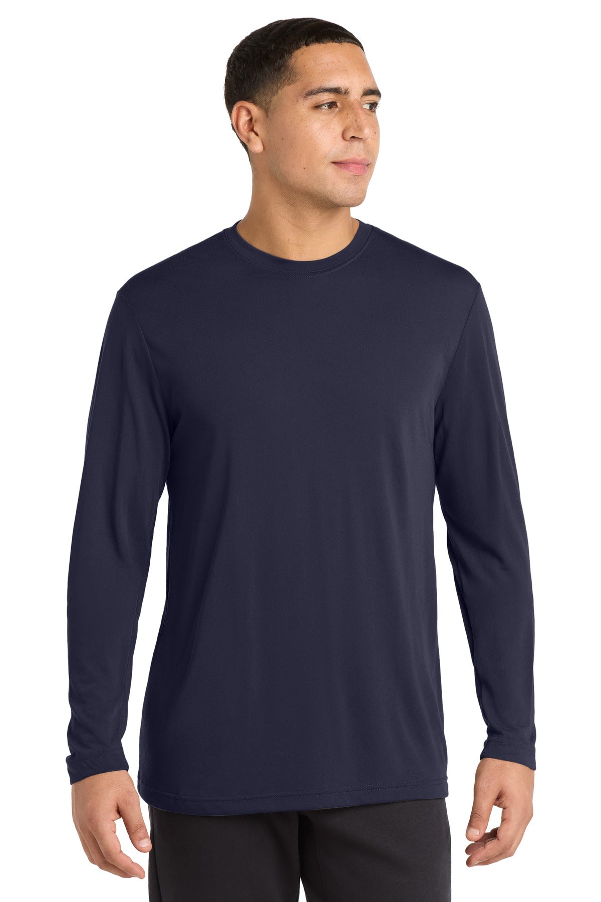 Custom True Navy Competitor Cotton Touch Tee ST450LS, personalized by SanCanDo Swag in Argyle, TX