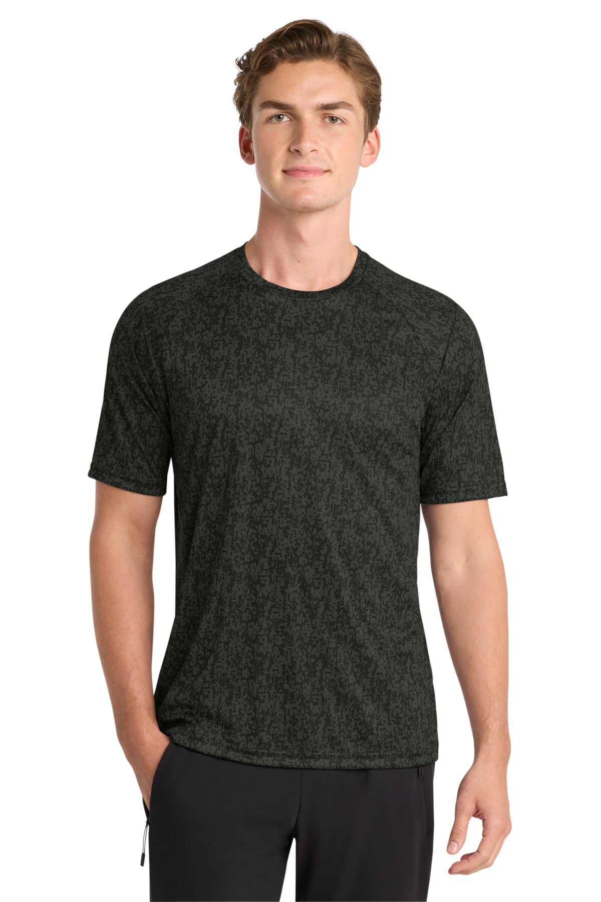 Custom Black Digi Camo Tee ST460, personalized by SanCanDo Swag in Argyle, TX