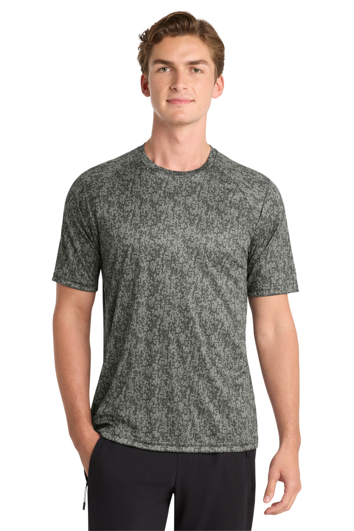 Custom Grey Concrete Digi Camo Tee ST460, personalized by SanCanDo Swag in Argyle, TX