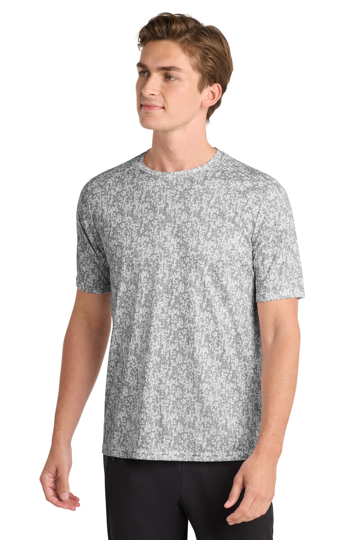 Custom White Digi Camo Tee ST460, personalized by SanCanDo Swag in Argyle, TX