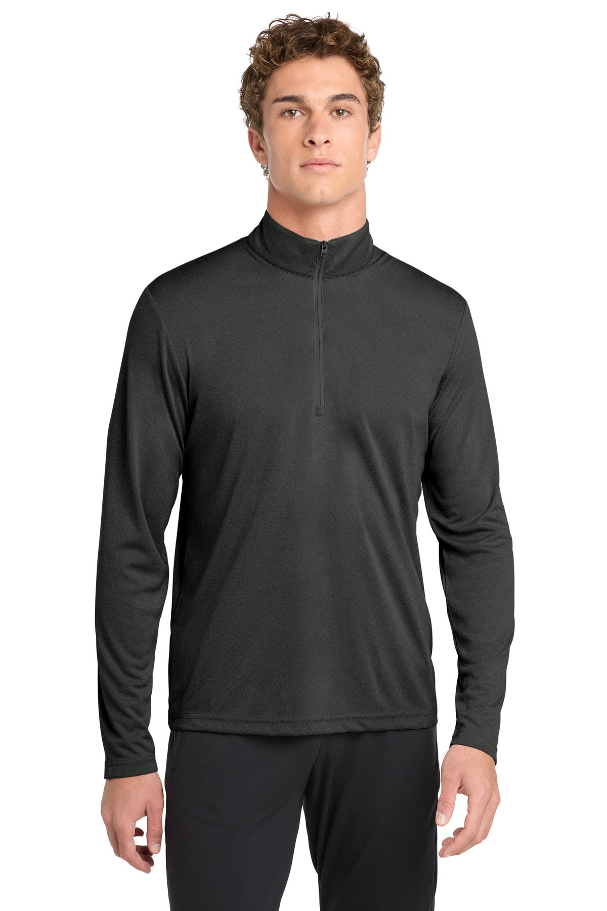 Custom Black Heather Endeavor 1/2-Zip Pullover ST469, personalized by SanCanDo Swag in Argyle, TX