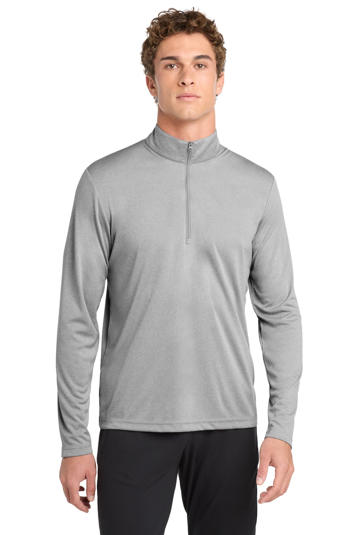 Custom Light Grey Heather Endeavor 1/2-Zip Pullover ST469, personalized by SanCanDo Swag in Argyle, TX