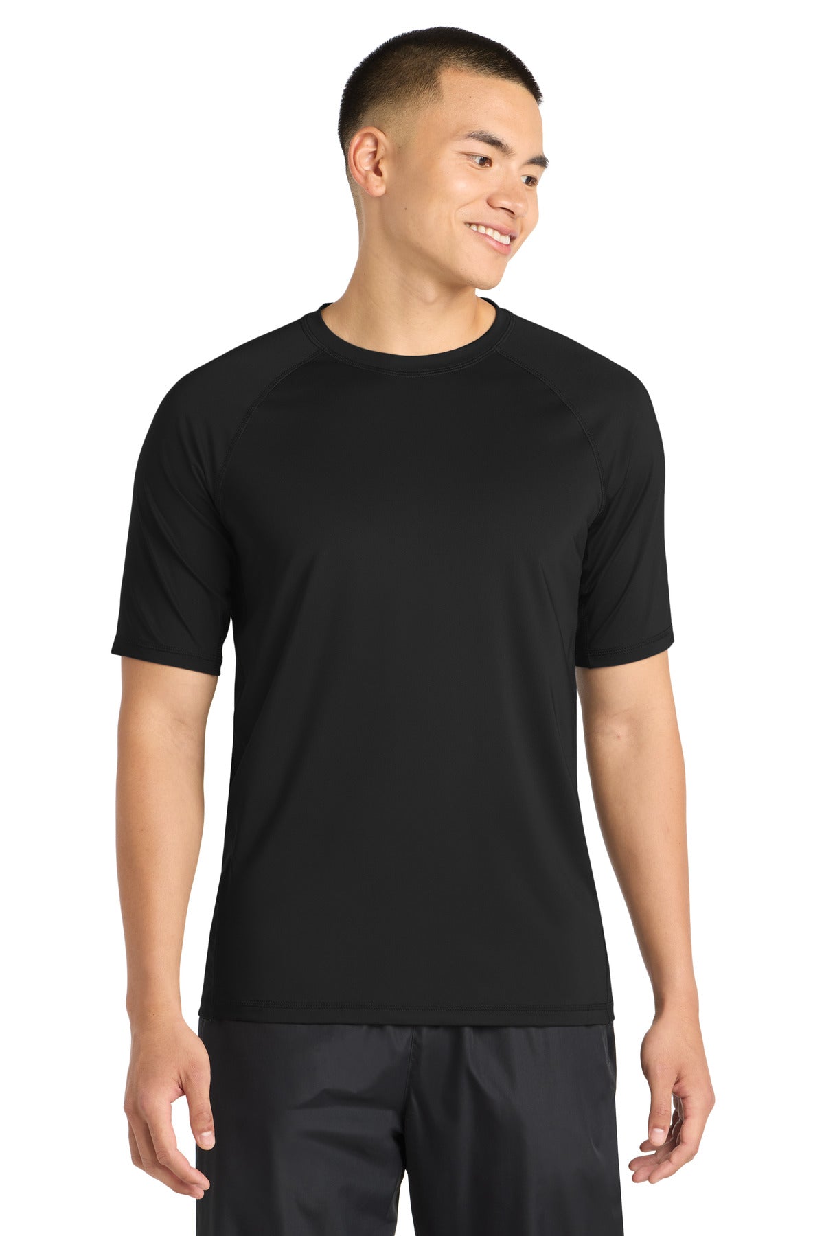 Custom Black Rashguard Tee ST470, personalized by SanCanDo Swag in Argyle, TX