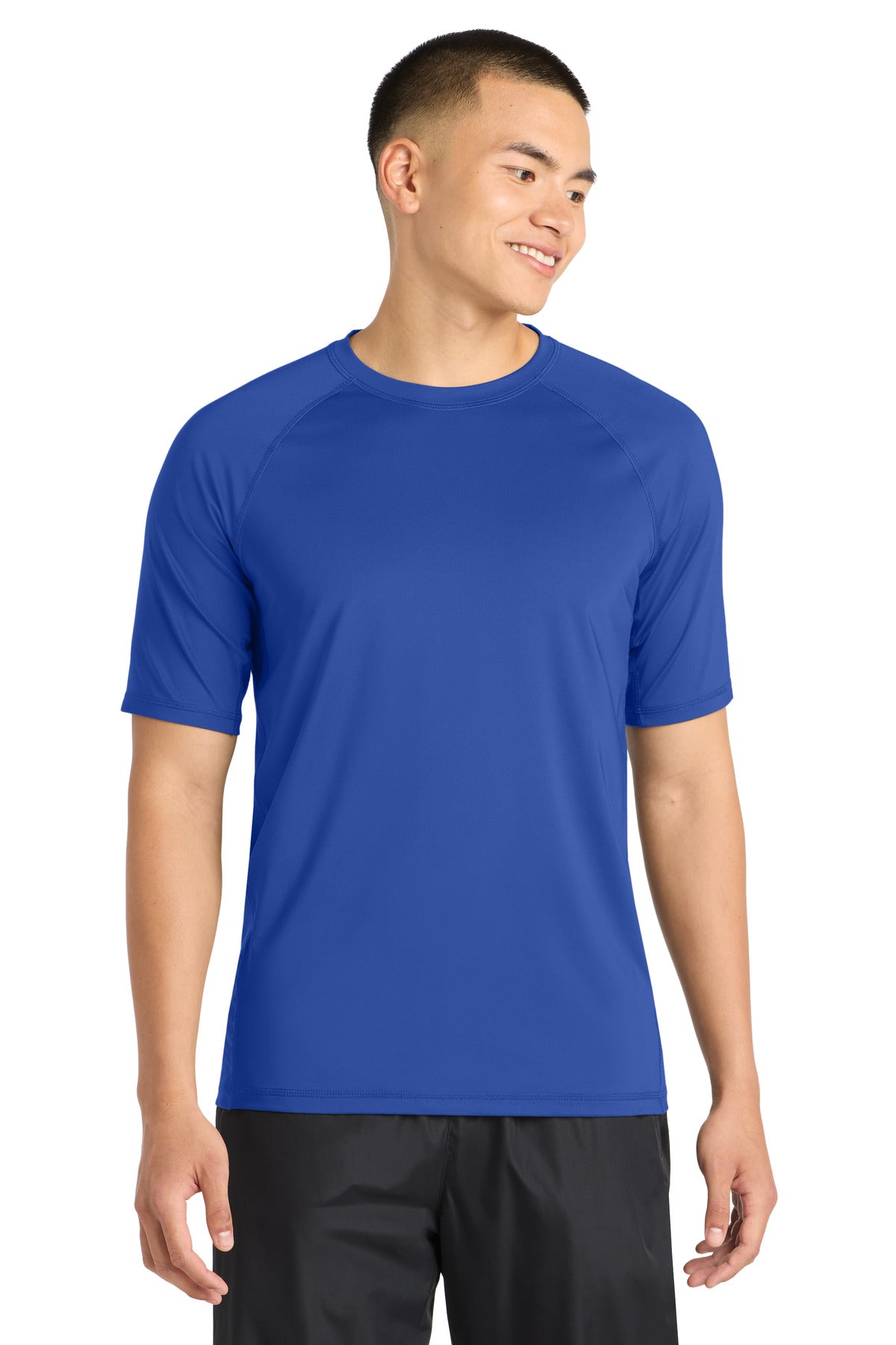 Custom True Royal Rashguard Tee ST470, personalized by SanCanDo Swag in Argyle, TX