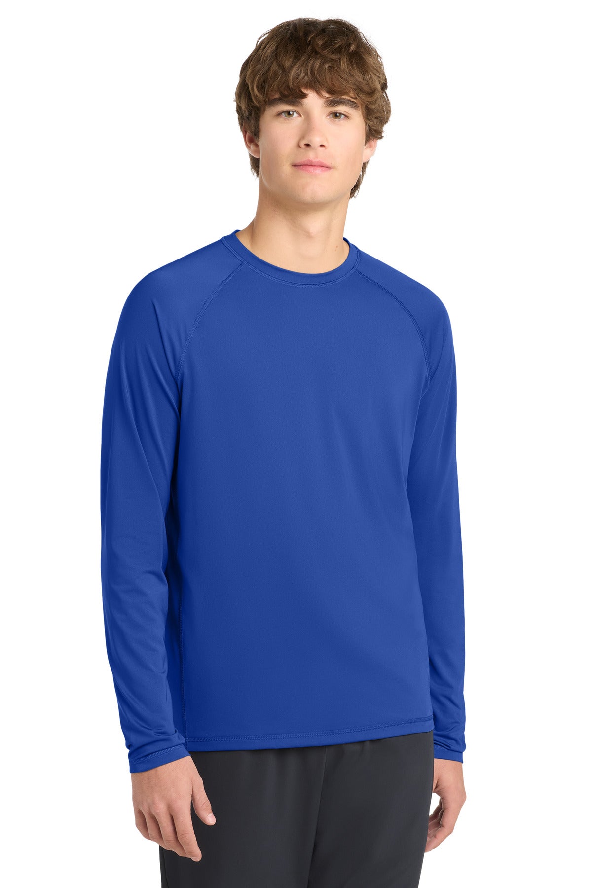 Custom True Royal Long Sleeve Rashguard Tee ST470LS, personalized by SanCanDo Swag in Argyle, TX