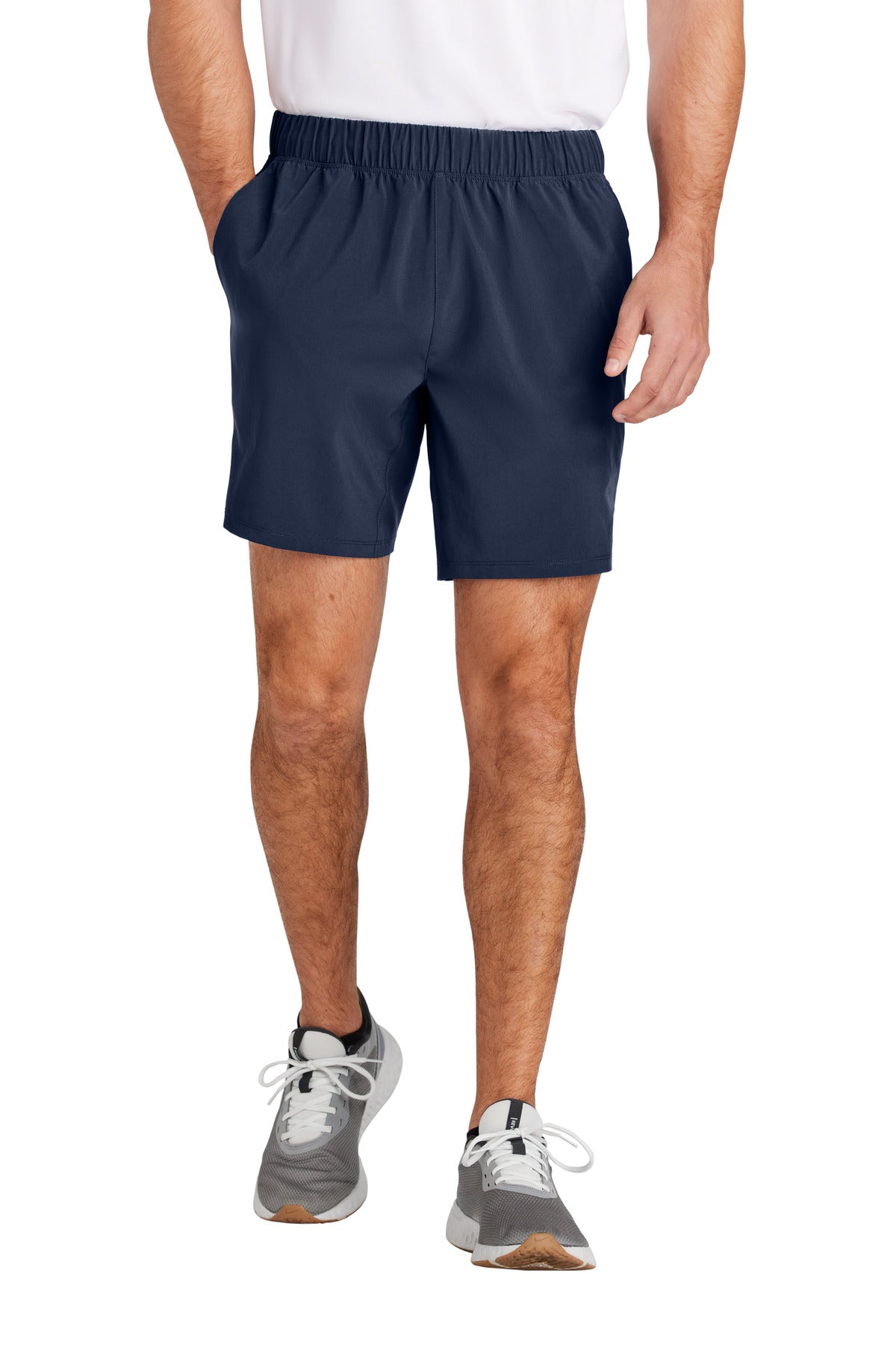Custom True Navy Repeat 7" Short ST485, personalized by SanCanDo Swag in Argyle, TX