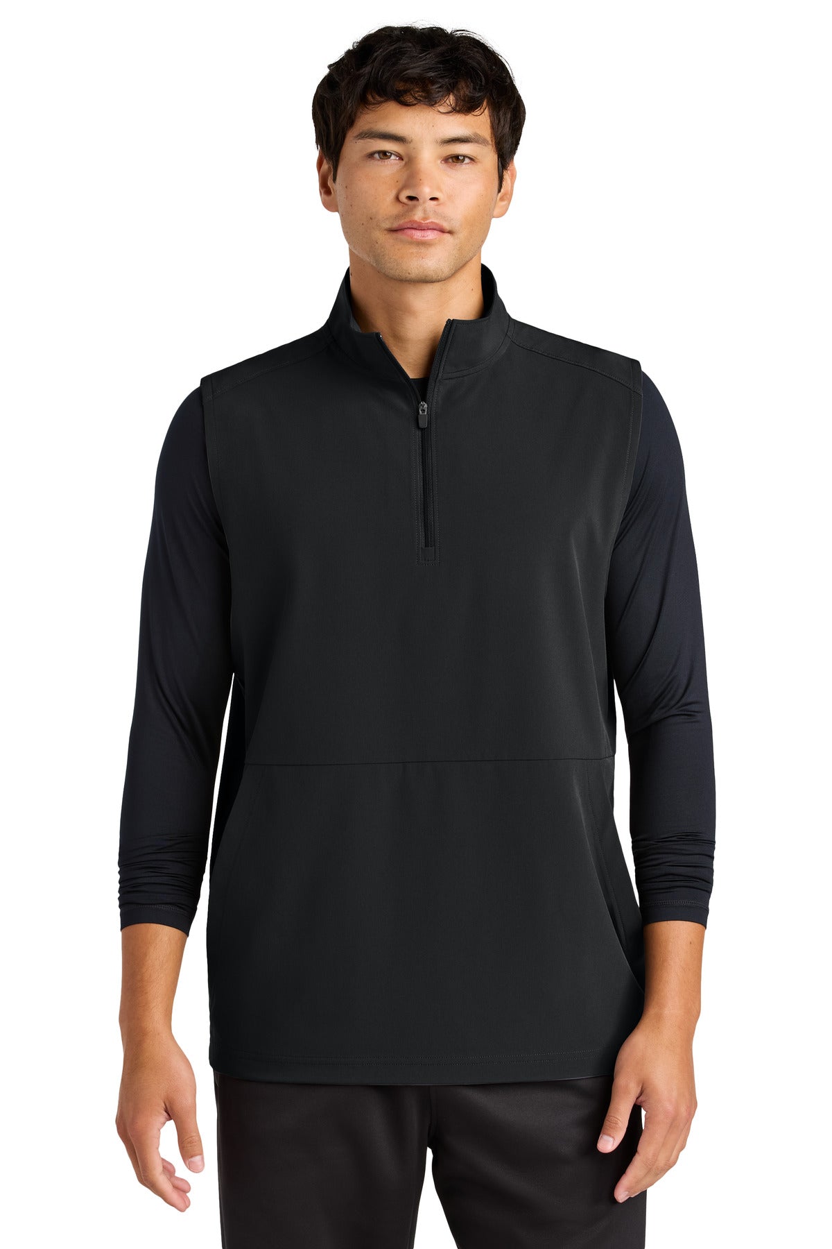 Custom Black Repeat 1/2-Zip Vest ST487, personalized by SanCanDo Swag in Argyle, TX