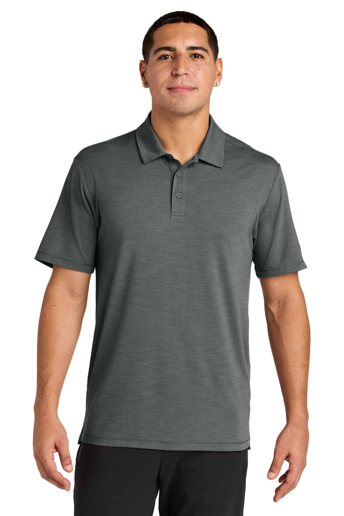 Custom Shadow Grey Versa Polo ST490, personalized by SanCanDo Swag in Argyle, TX