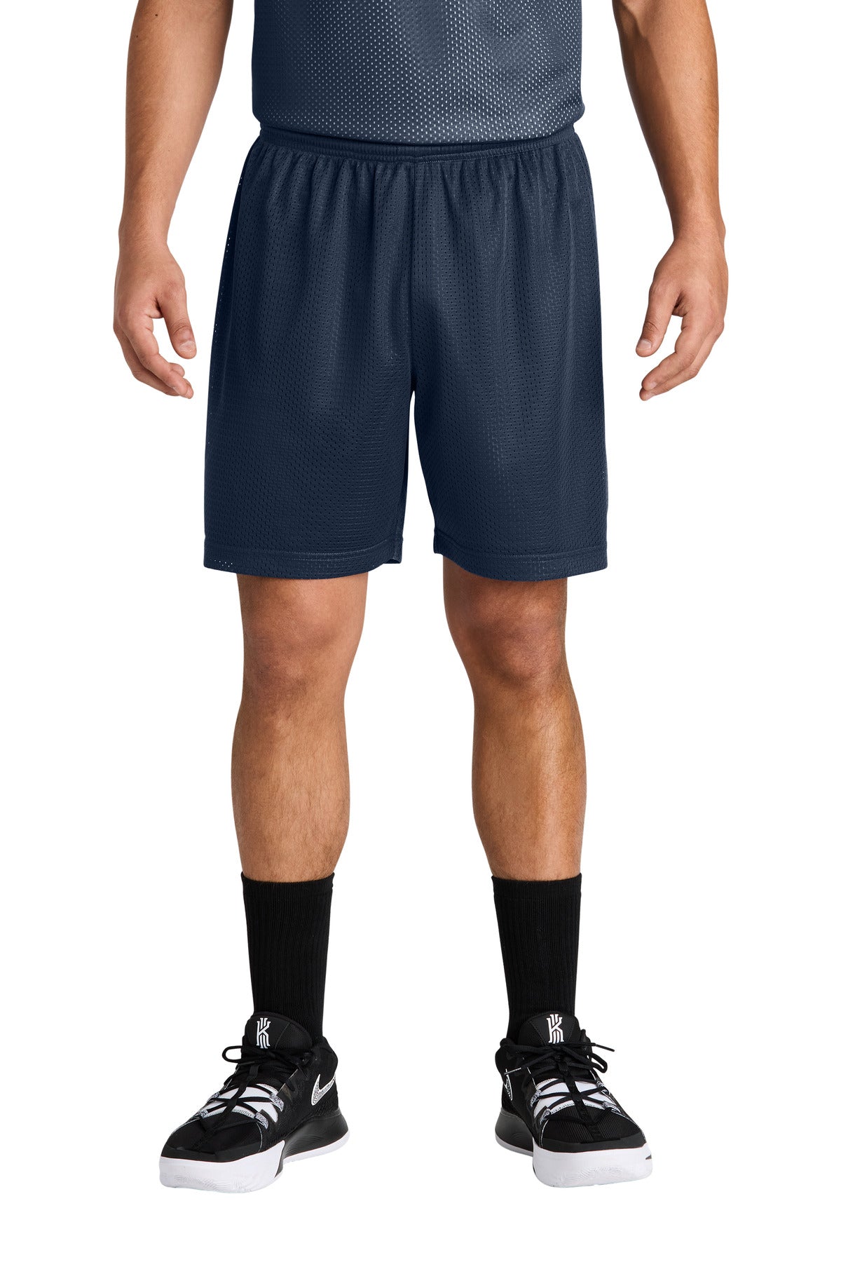 Custom True Navy PosiCharge Mesh 7" Short ST5100, personalized by SanCanDo Swag in Argyle, TX