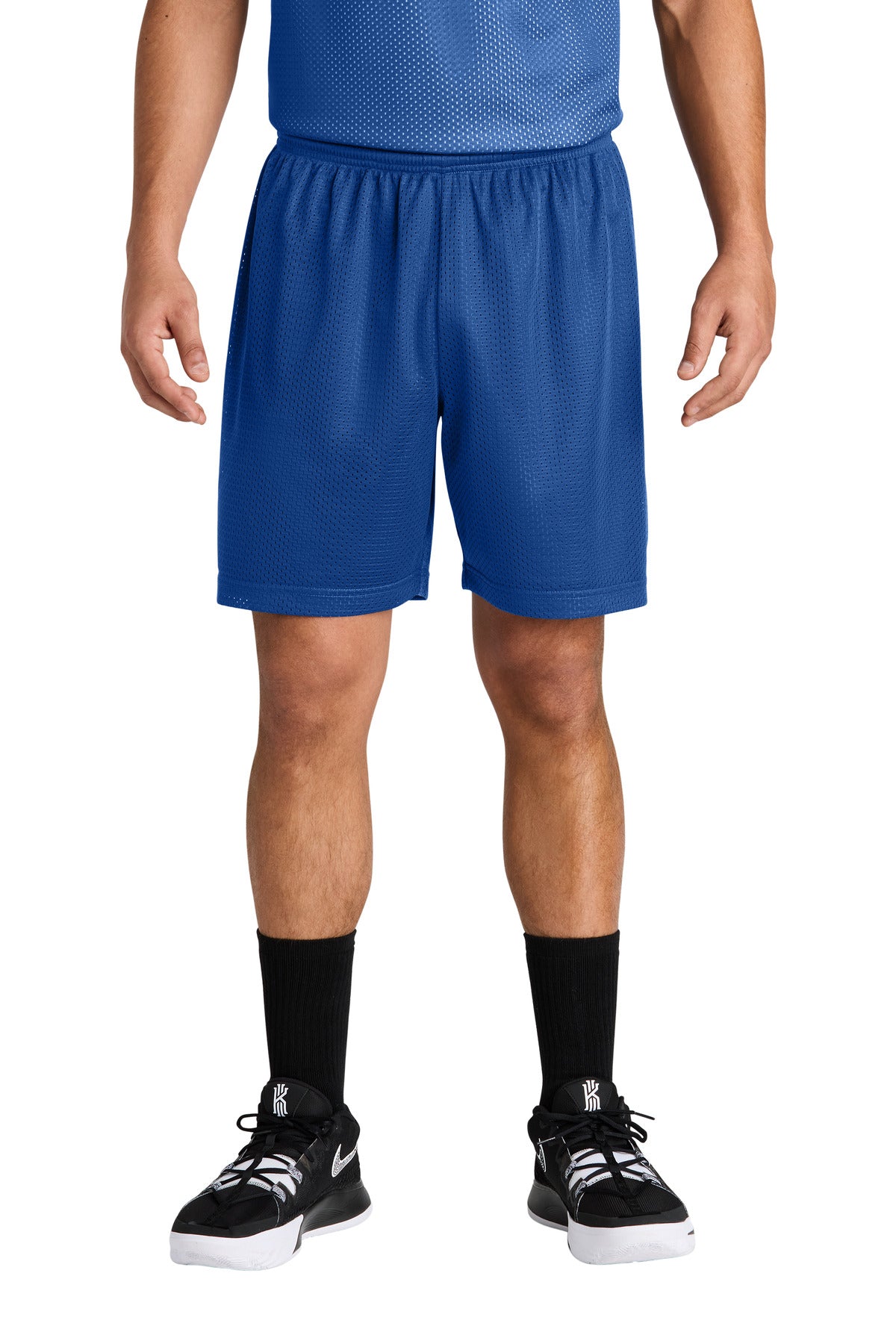 Custom True Royal PosiCharge Mesh 7" Short ST5100, personalized by SanCanDo Swag in Argyle, TX