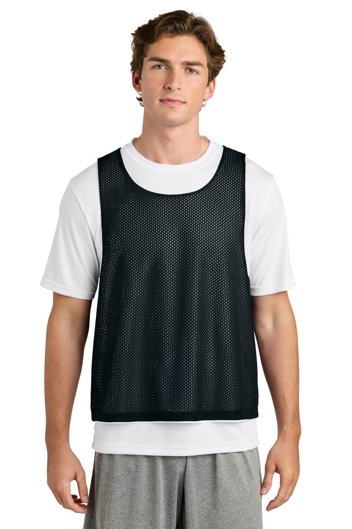 Custom Black/ White Lacrosse Reversible Pinnie ST512, personalized by SanCanDo Swag in Argyle, TX