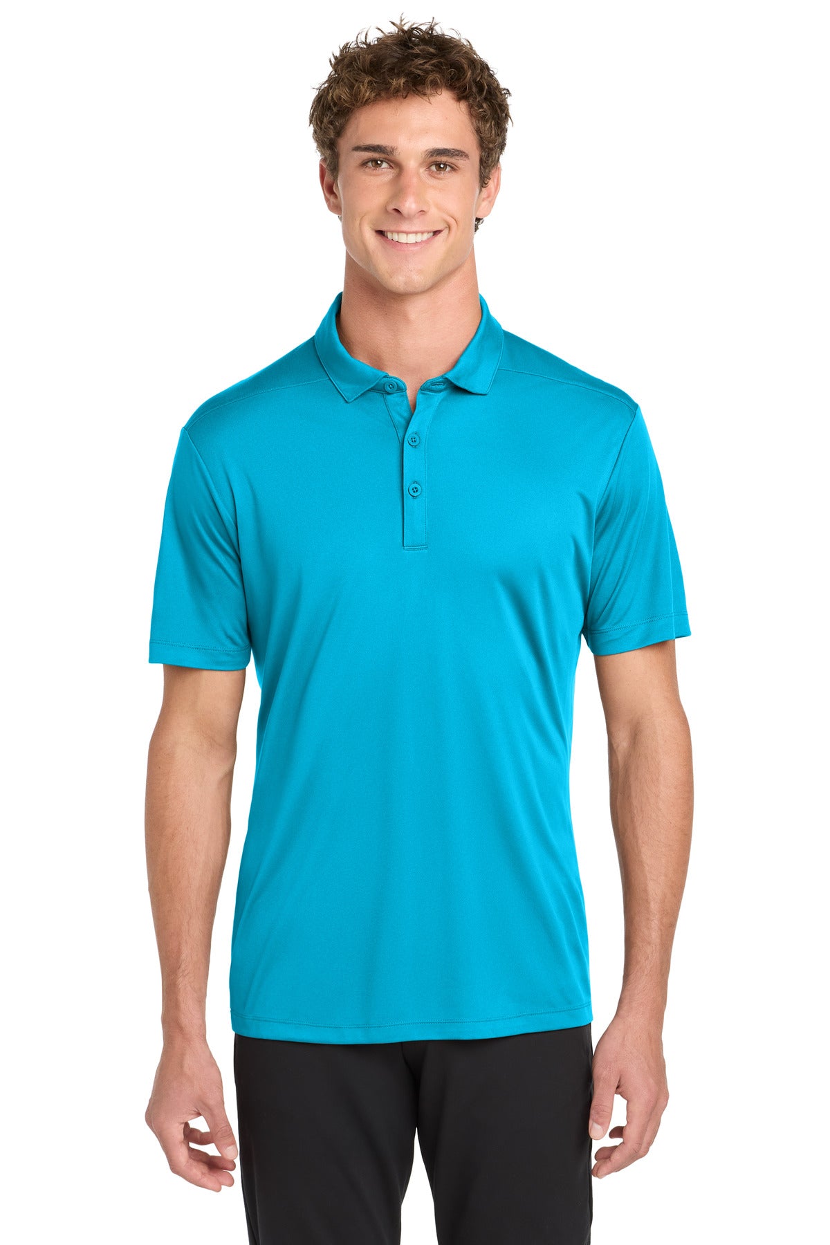 Custom Sapphire Posi-UV Pro Polo ST520, personalized by SanCanDo Swag in Argyle, TX