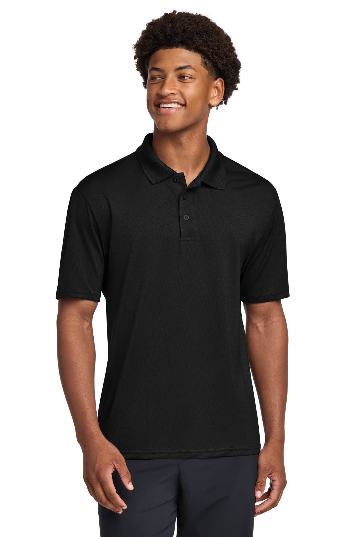 Custom Black Sideline Polo ST535, personalized by SanCanDo Swag in Argyle, TX
