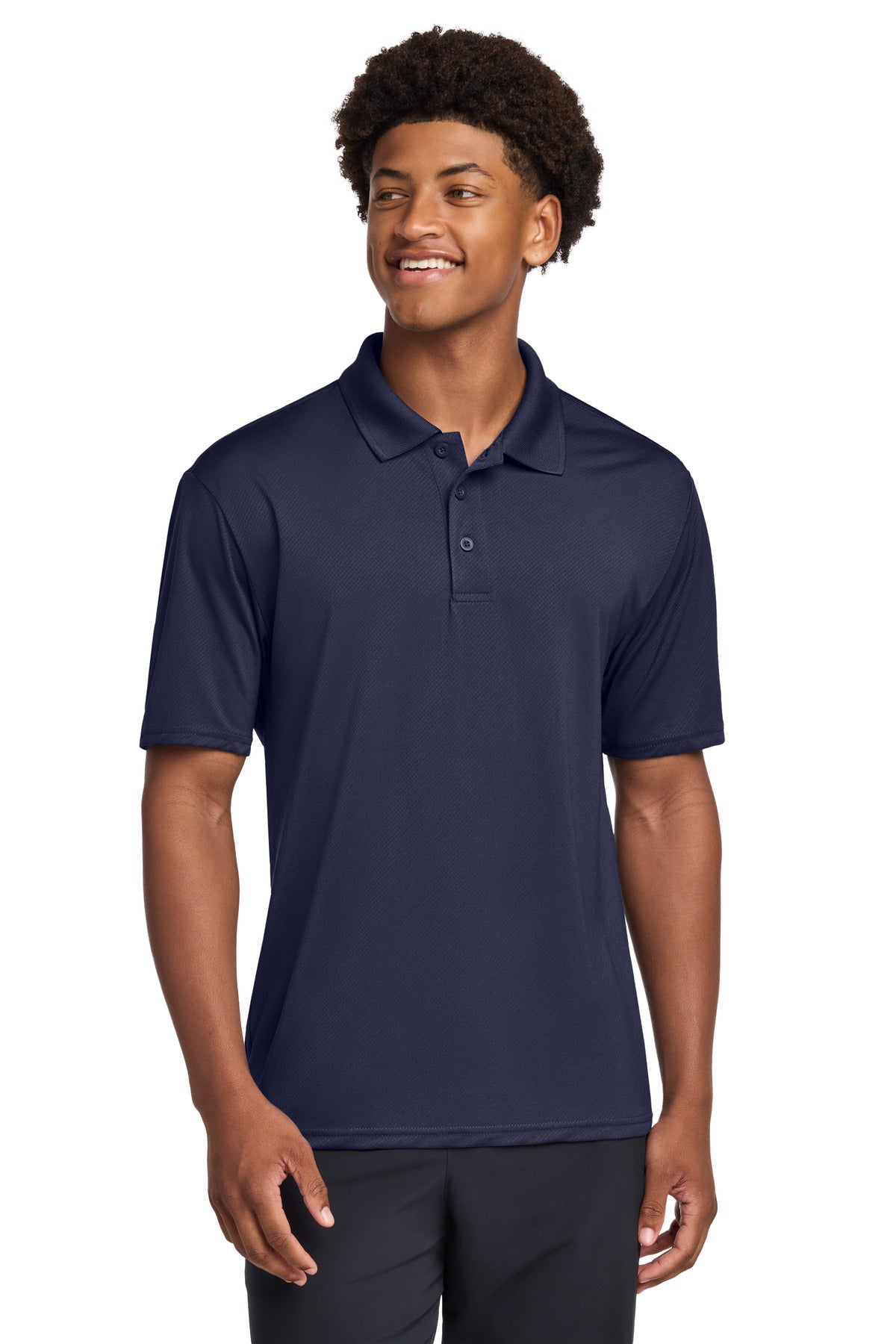 Custom True Navy Sideline Polo ST535, personalized by SanCanDo Swag in Argyle, TX