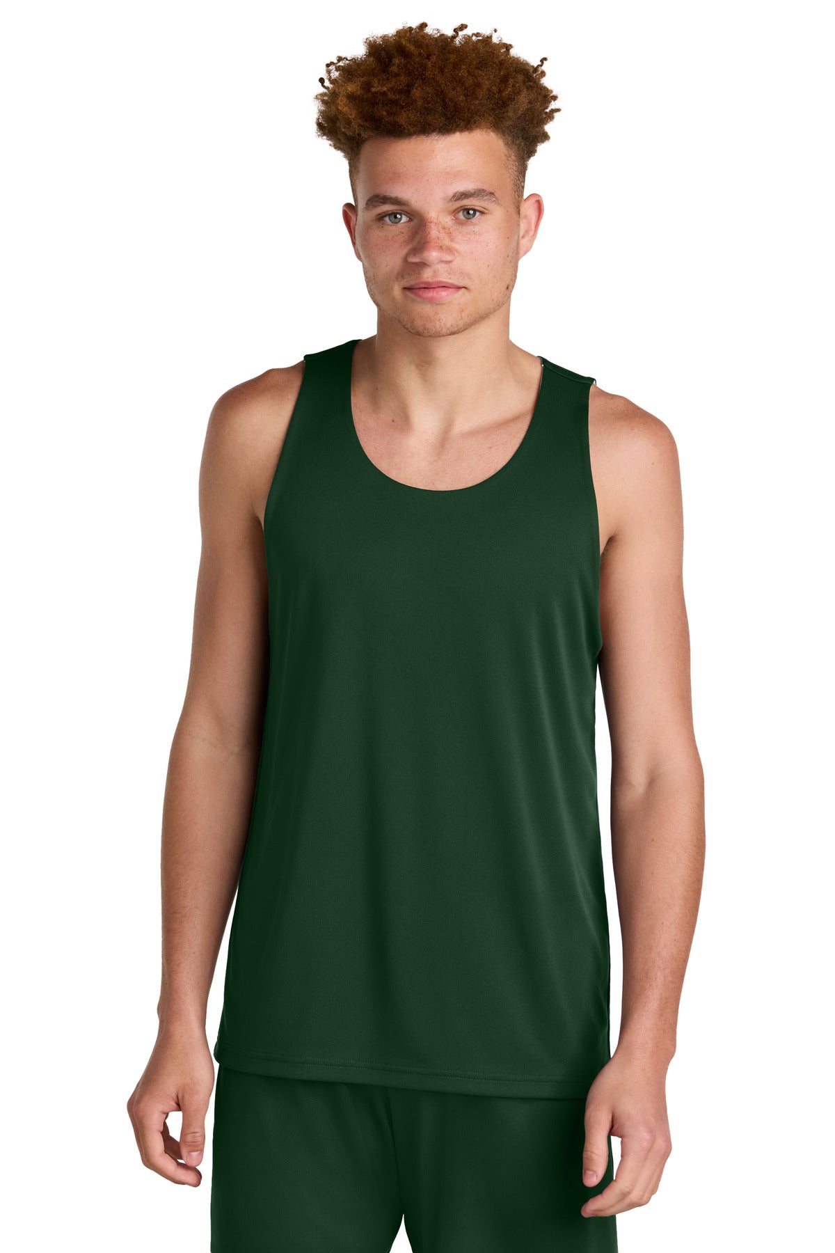 Custom Forest Green/ White PosiCharge Competitor Rev Tank ST551, personalized by SanCanDo Swag in Argyle, TX