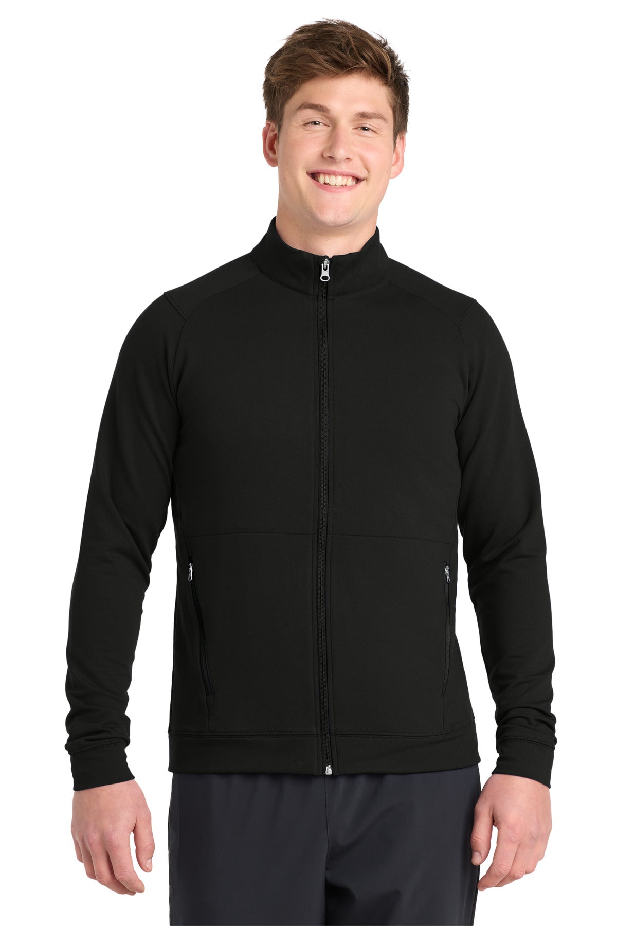 Custom Black Sport-Wick Flex Fleece Full-Zip ST560, personalized by SanCanDo Swag in Argyle, TX