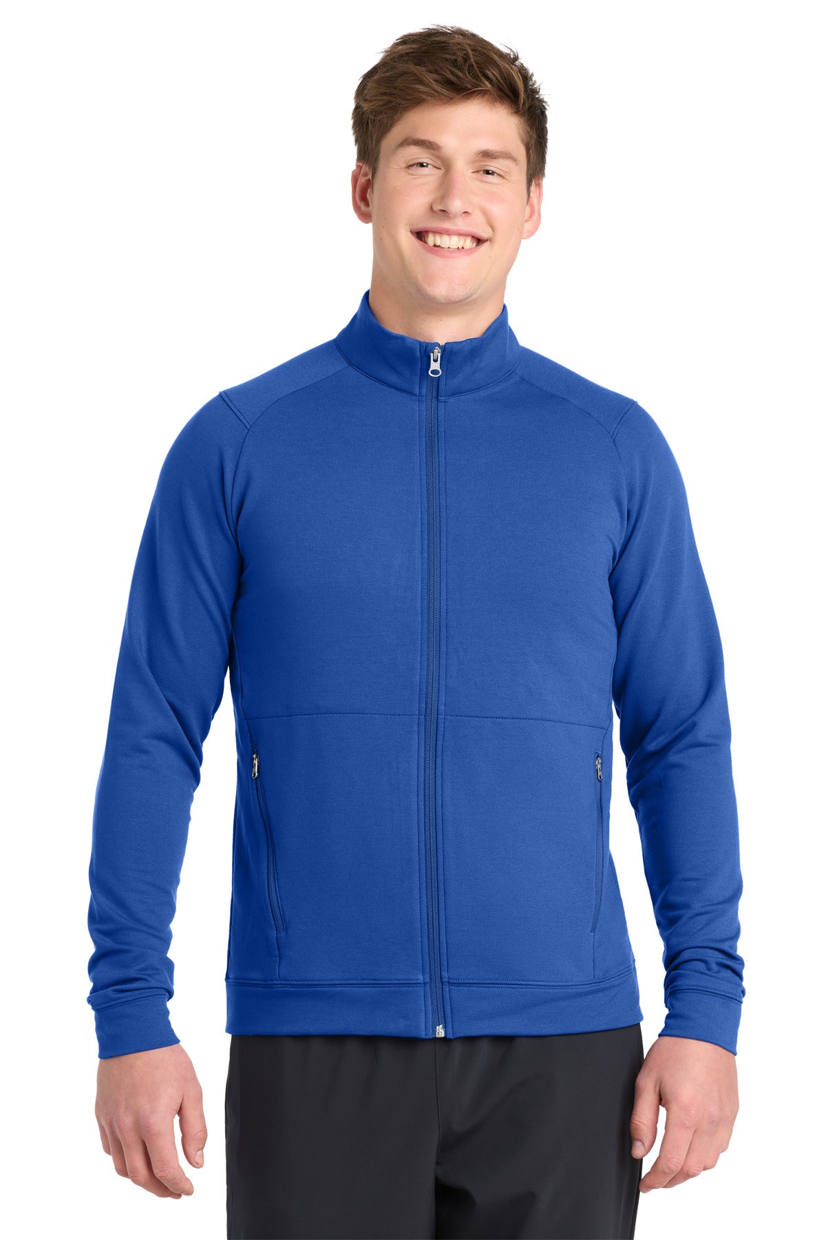 Custom True Royal Sport-Wick Flex Fleece Full-Zip ST560, personalized by SanCanDo Swag in Argyle, TX
