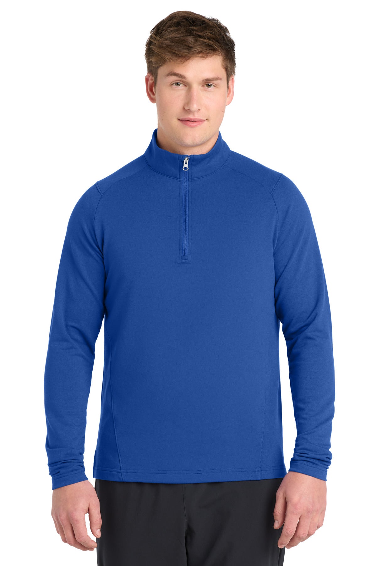 Custom True Royal Sport-Wick Flex Fleece 1/4-Zip ST561, personalized by SanCanDo Swag in Argyle, TX