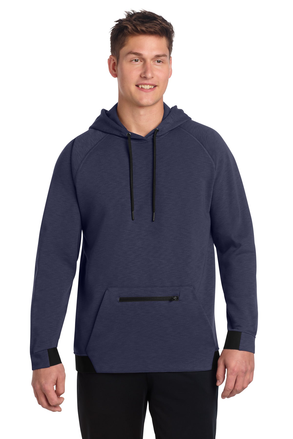 Custom True Navy PosiCharge Strive Hooded Pullover ST571, personalized by SanCanDo Swag in Argyle, TX