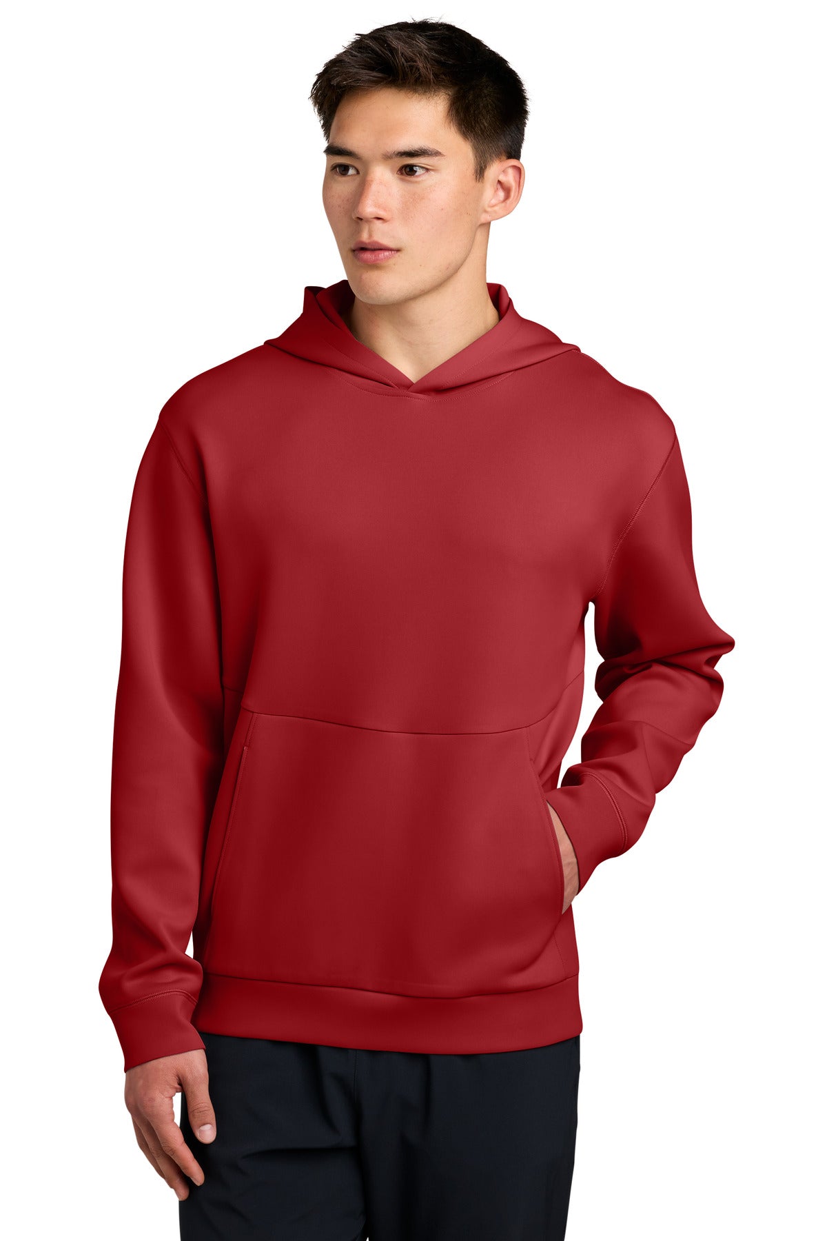 Custom Deep Red Pro Perform Pullover Hoodie ST580, personalized by SanCanDo Swag in Argyle, TX