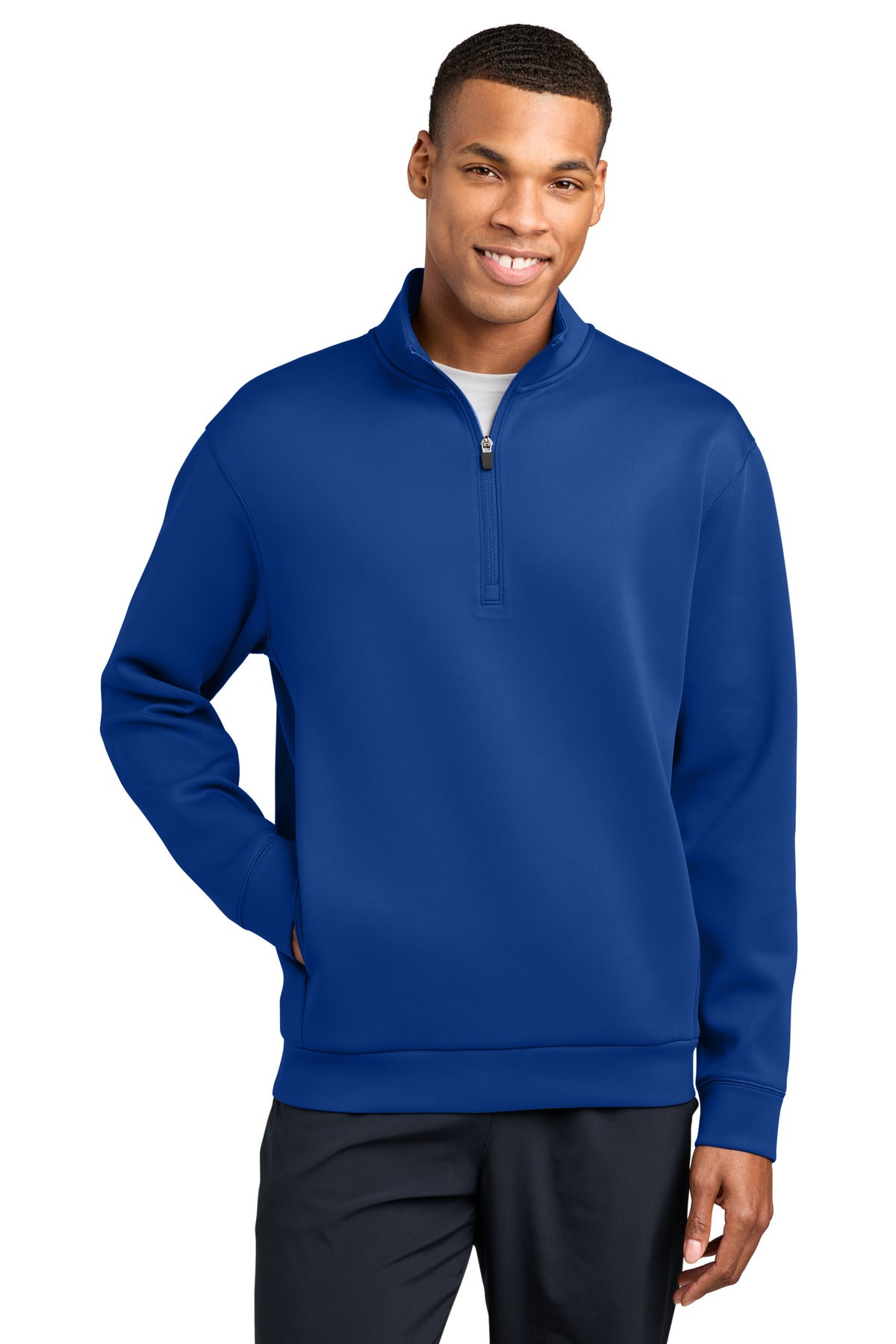 Custom True Royal Pro Perform 1/4-Zip ST581, personalized by SanCanDo Swag in Argyle, TX