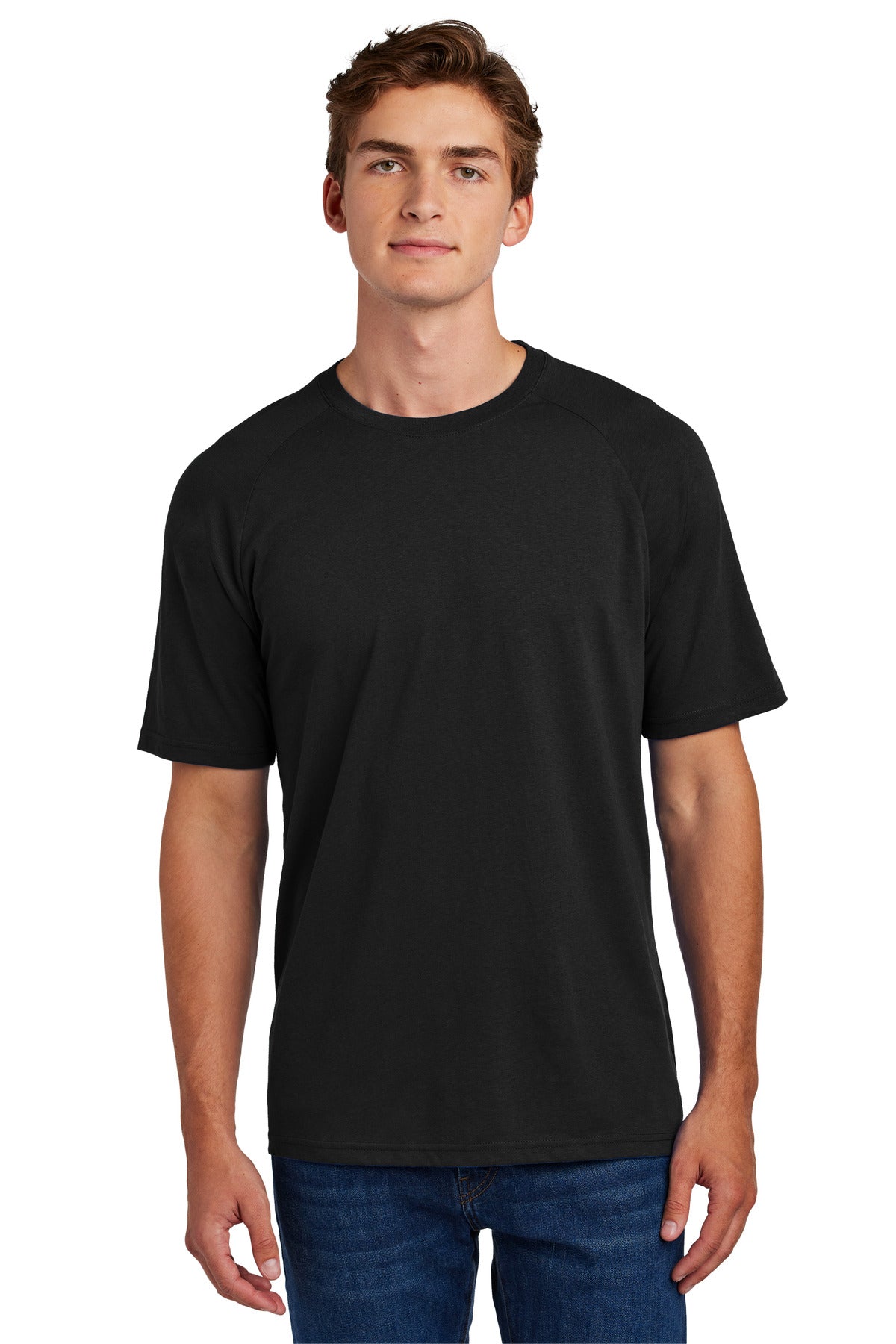 Custom Black Halftime Raglan Tee ST6040, personalized by SanCanDo Swag in Argyle, TX