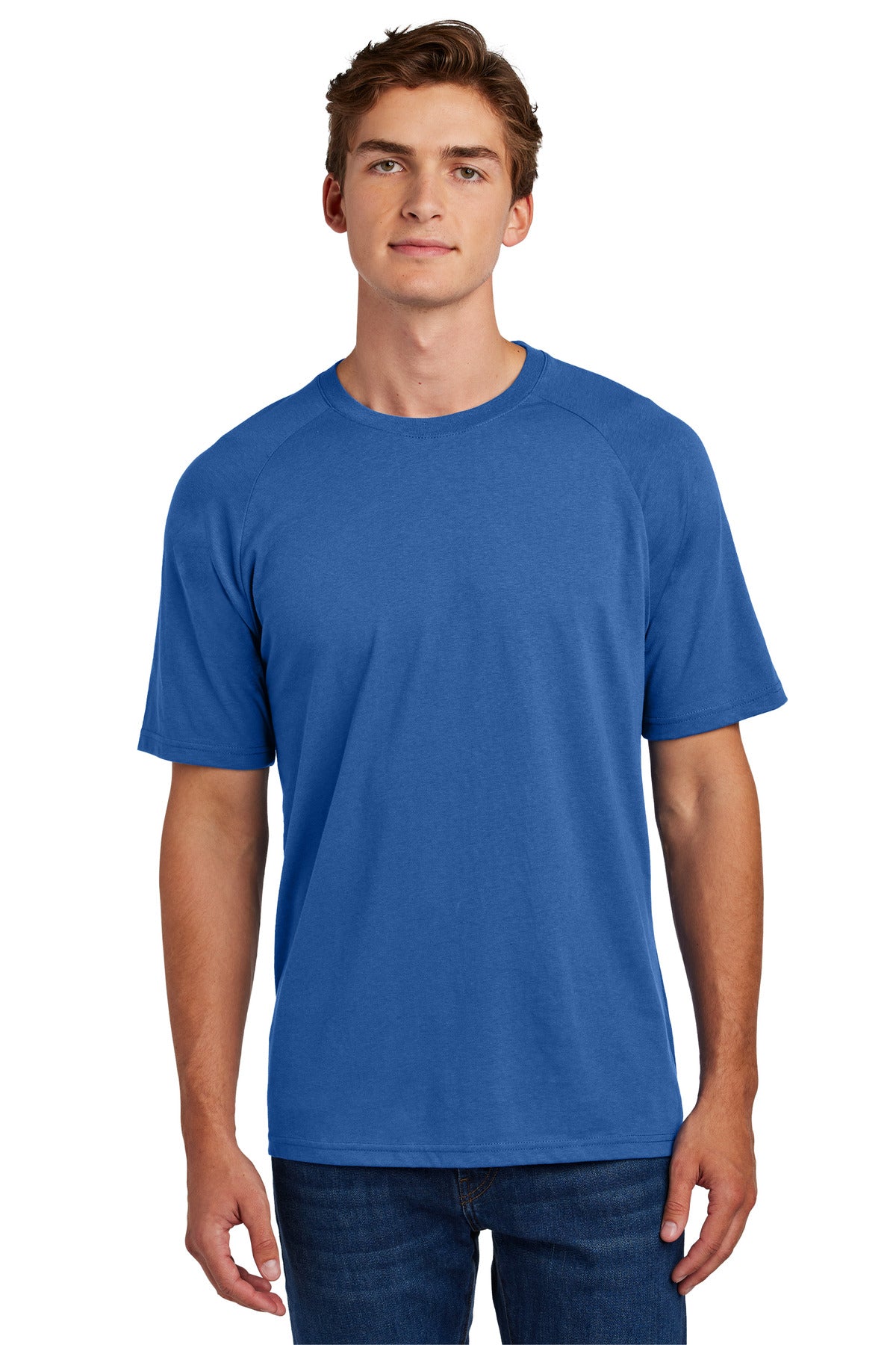Custom True Royal Halftime Raglan Tee ST6040, personalized by SanCanDo Swag in Argyle, TX