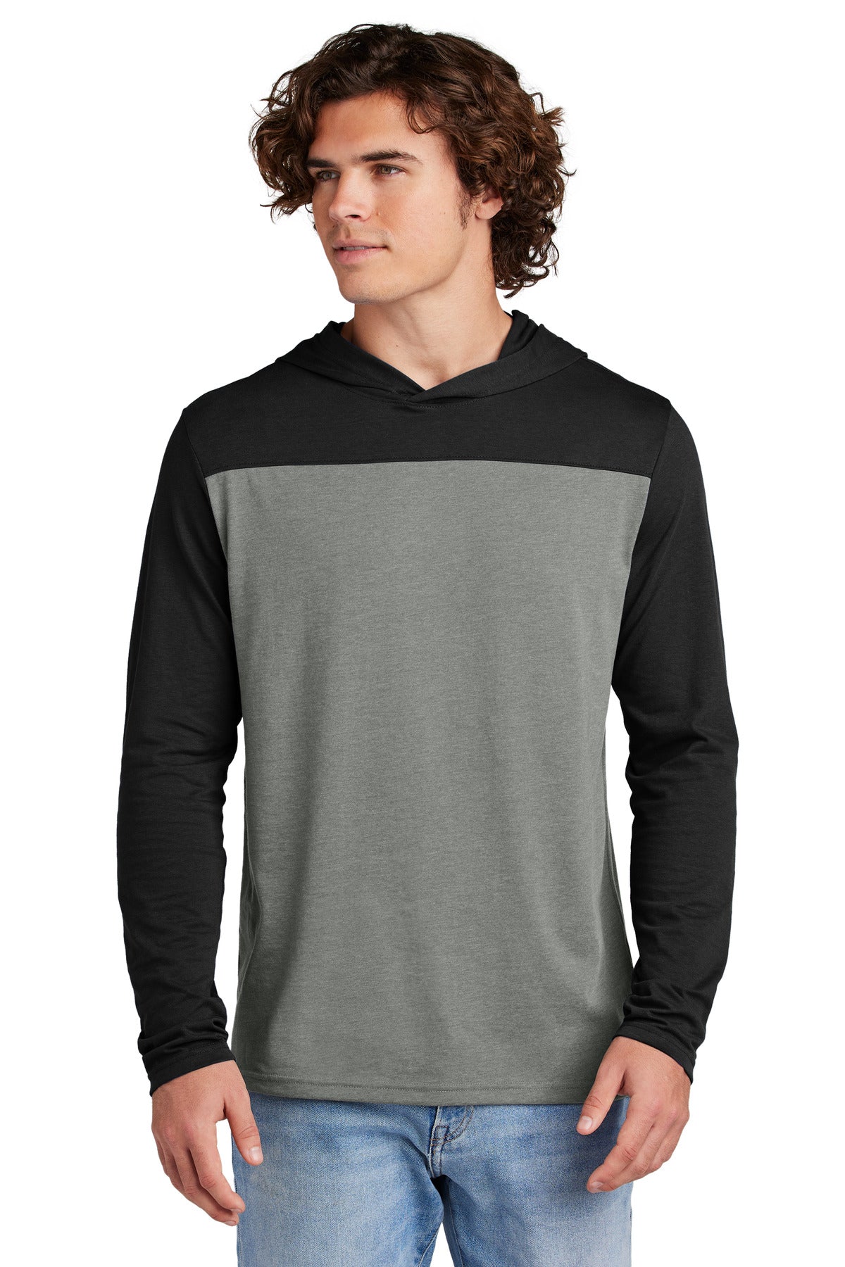 Custom Black/ Vintage Heather Halftime Long Sleeve Hoodie ST6044, personalized by SanCanDo Swag in Argyle, TX