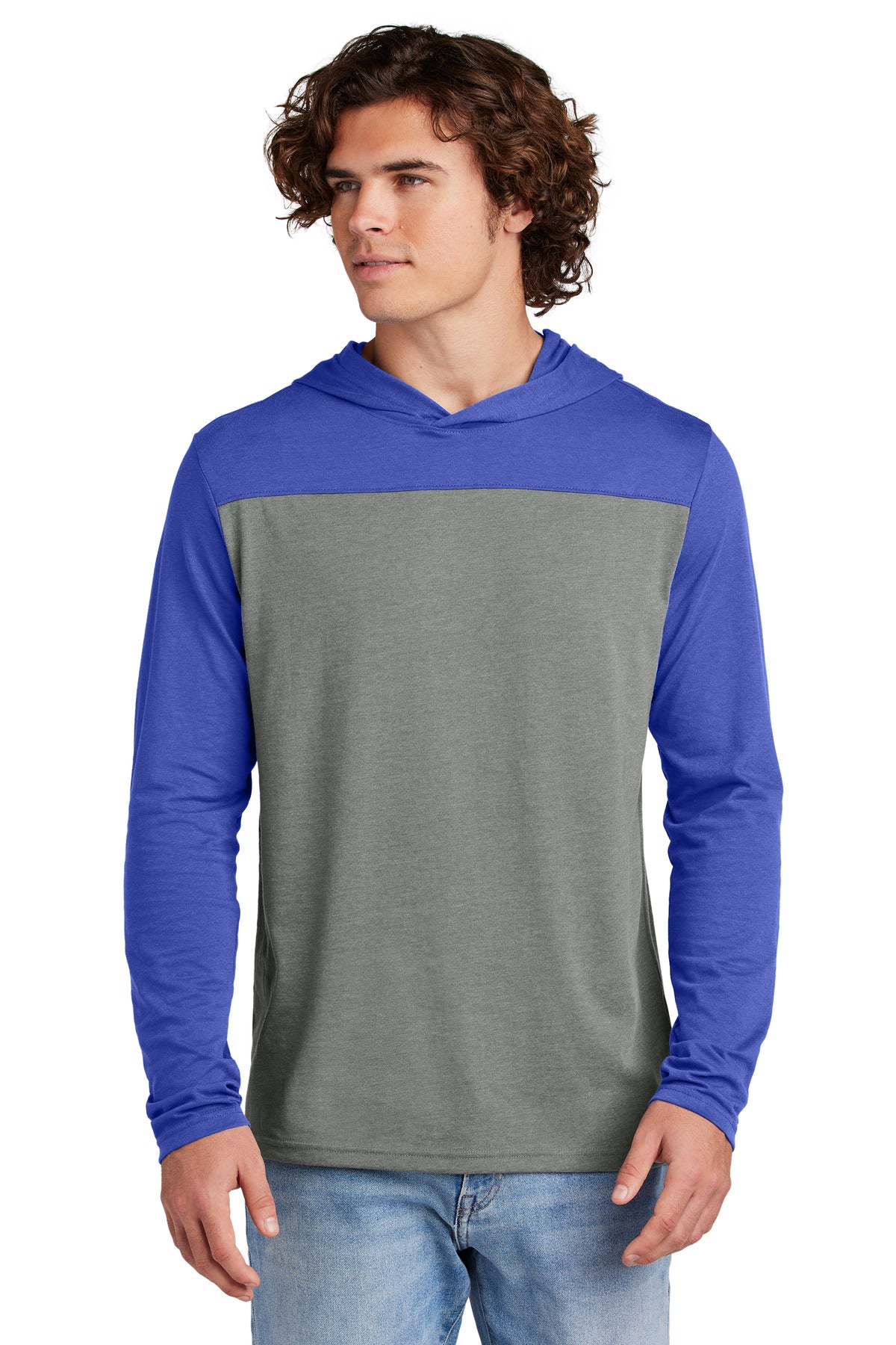 Custom True Royal/ Vintage Heather Halftime Long Sleeve Hoodie ST6044, personalized by SanCanDo Swag in Argyle, TX