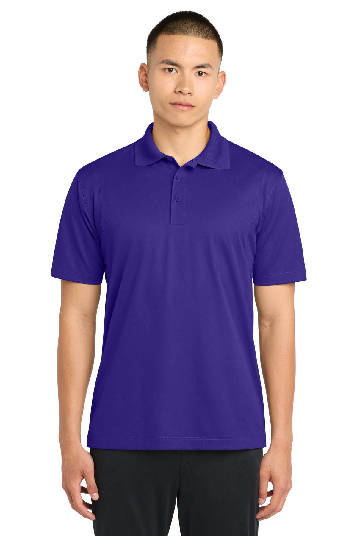 Custom Purple Micropique Sport-Wick Polo ST650, personalized by SanCanDo Swag in Argyle, TX