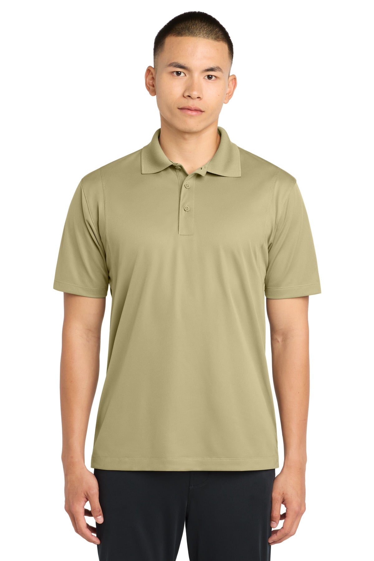 Custom Vegas Gold Micropique Sport-Wick Polo ST650, personalized by SanCanDo Swag in Argyle, TX