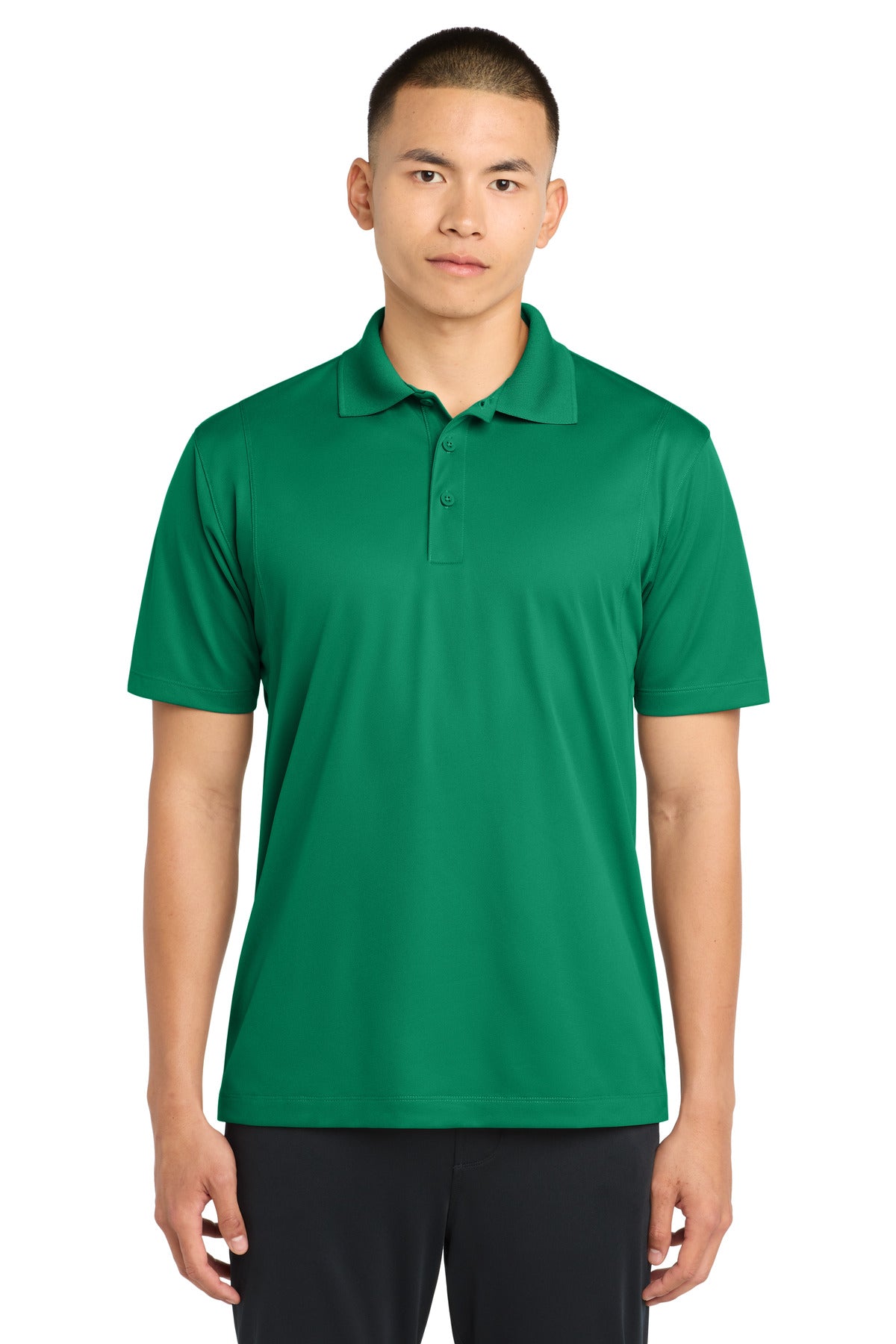 Custom Kelly Green Micropique Sport-Wick Polo ST650, personalized by SanCanDo Swag in Argyle, TX