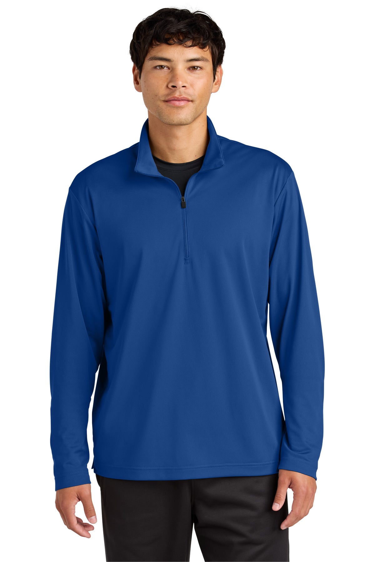 Custom True Royal Micropique Sport-Wick 1/4-Zip ST672, personalized by SanCanDo Swag in Argyle, TX