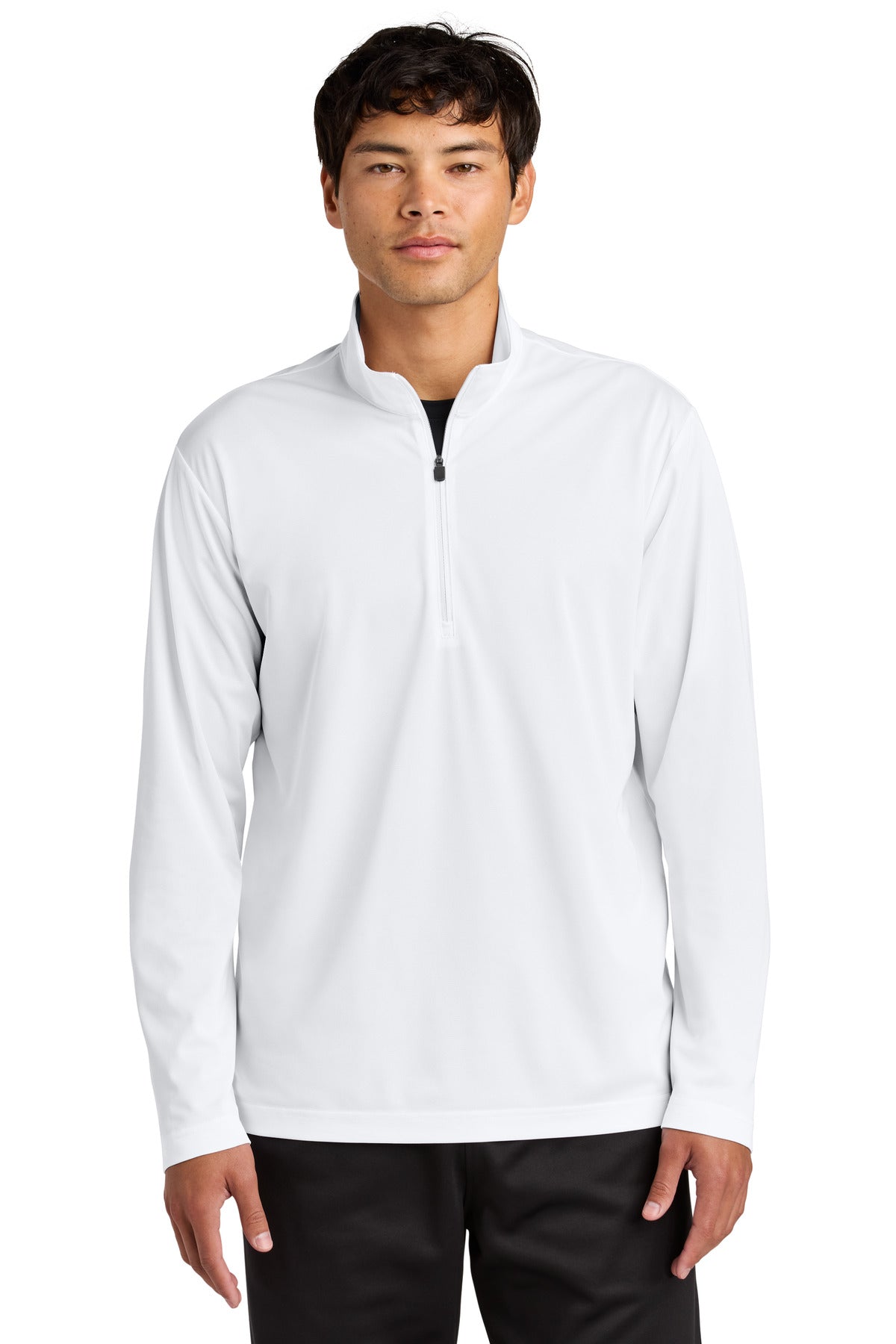 Custom White Micropique Sport-Wick 1/4-Zip ST672, personalized by SanCanDo Swag in Argyle, TX