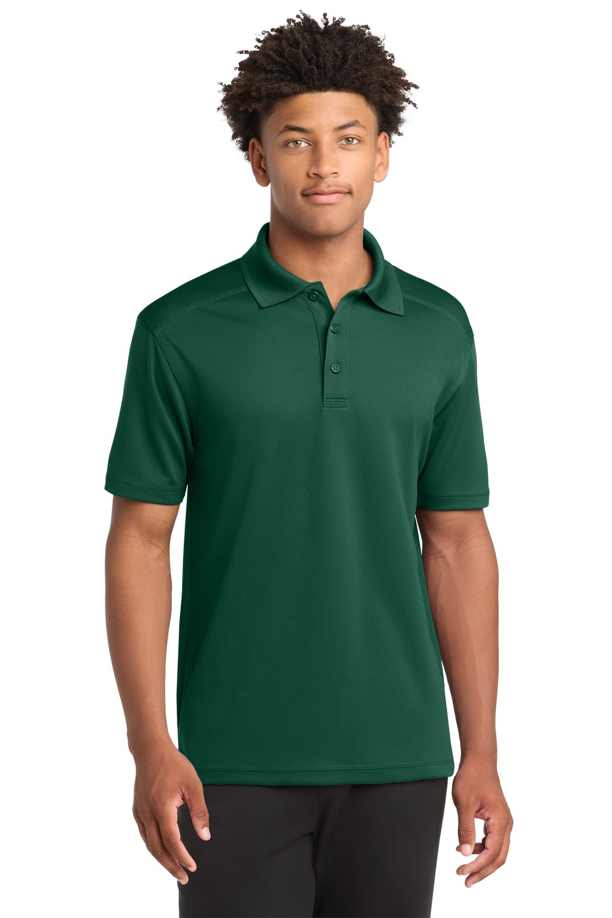 Custom Forest Green PosiCharge Micro-Mesh Polo ST680, personalized by SanCanDo Swag in Argyle, TX