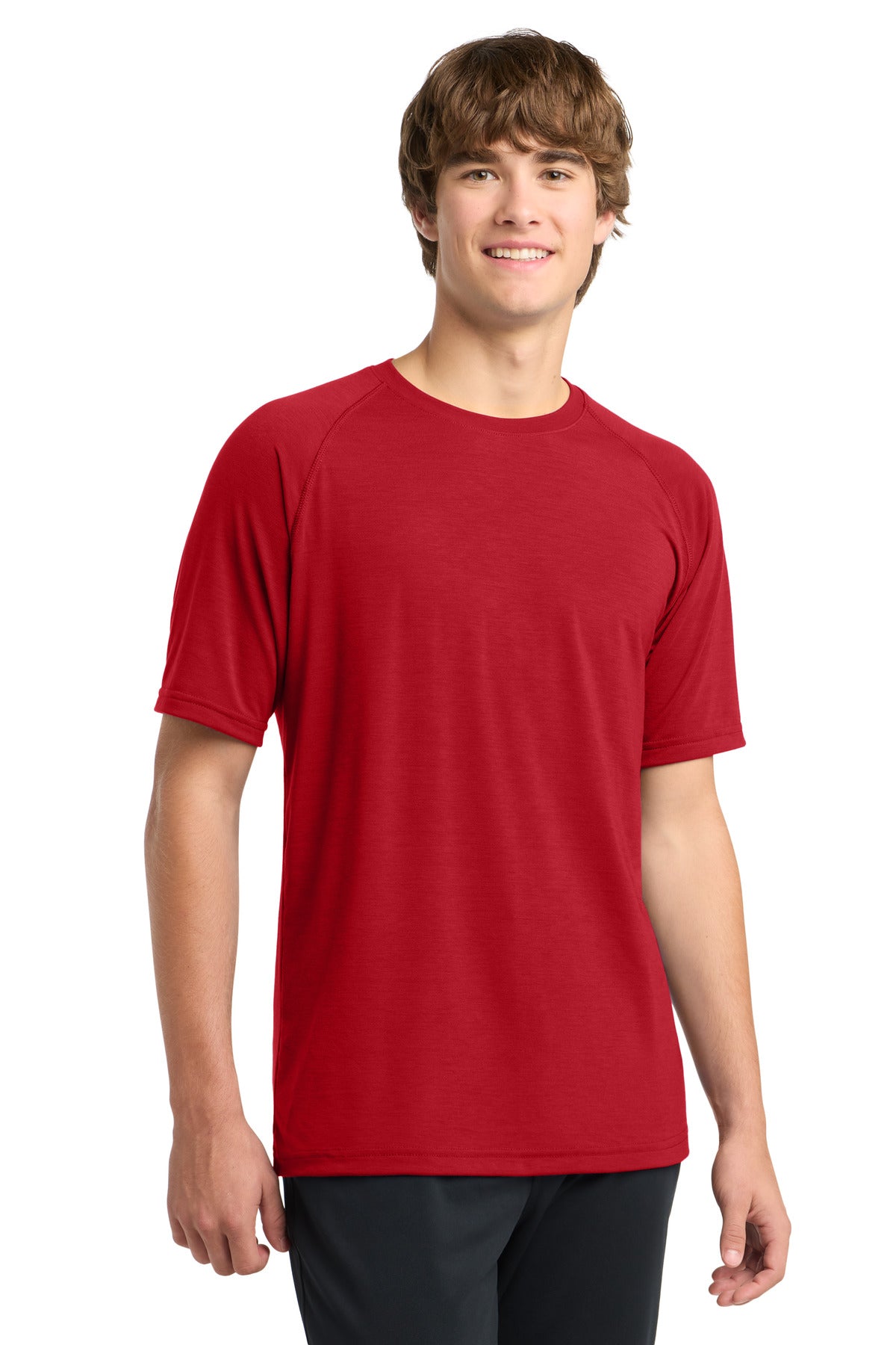 Custom True Red Ultimate Performance Crew ST700, personalized by SanCanDo Swag in Argyle, TX