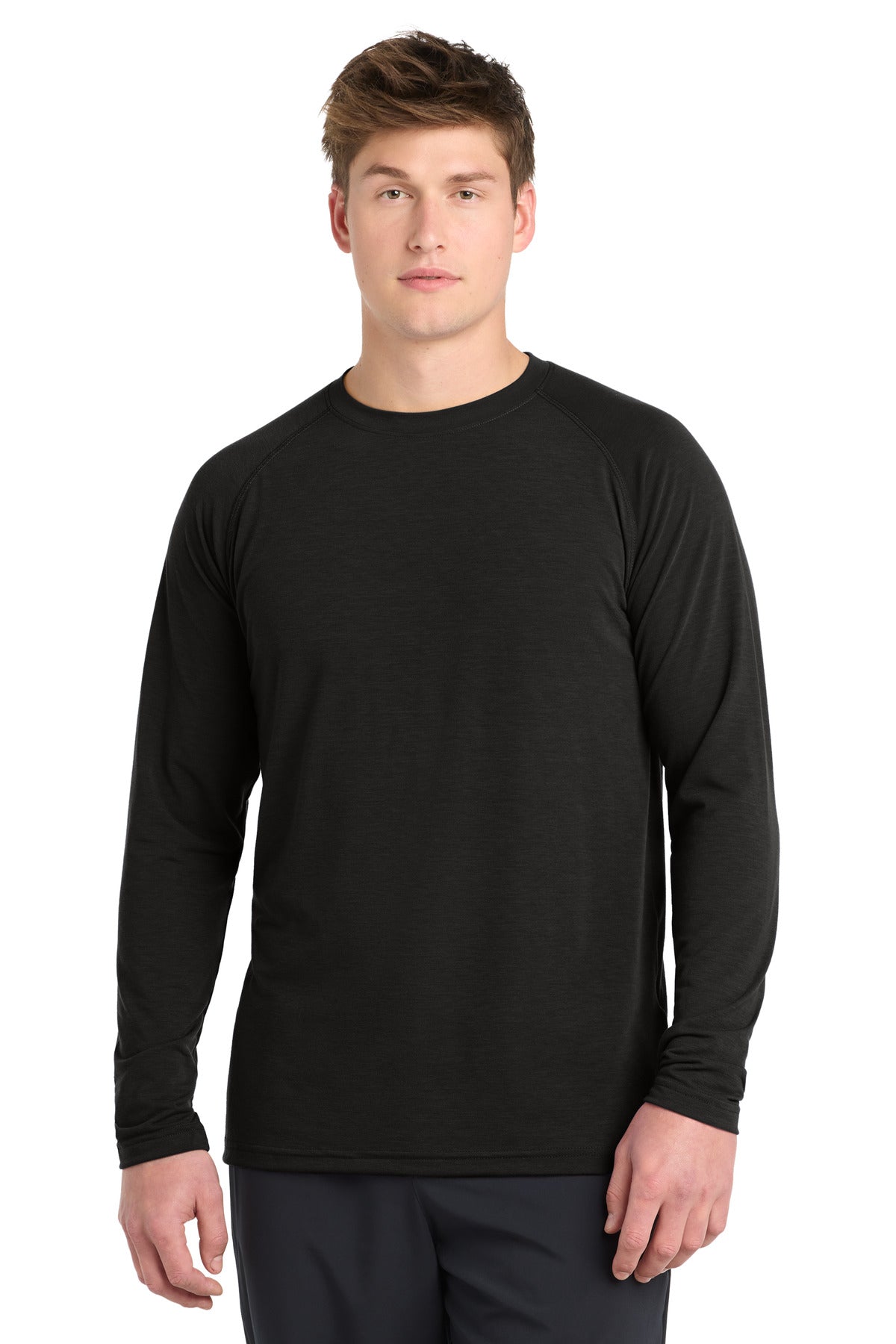 Custom Black Long Sleeve Ultimate Performance Crew ST700LS, personalized by SanCanDo Swag in Argyle, TX