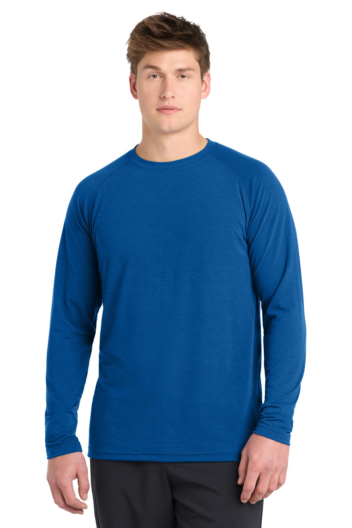 Custom True Royal Long Sleeve Ultimate Performance Crew ST700LS, personalized by SanCanDo Swag in Argyle, TX