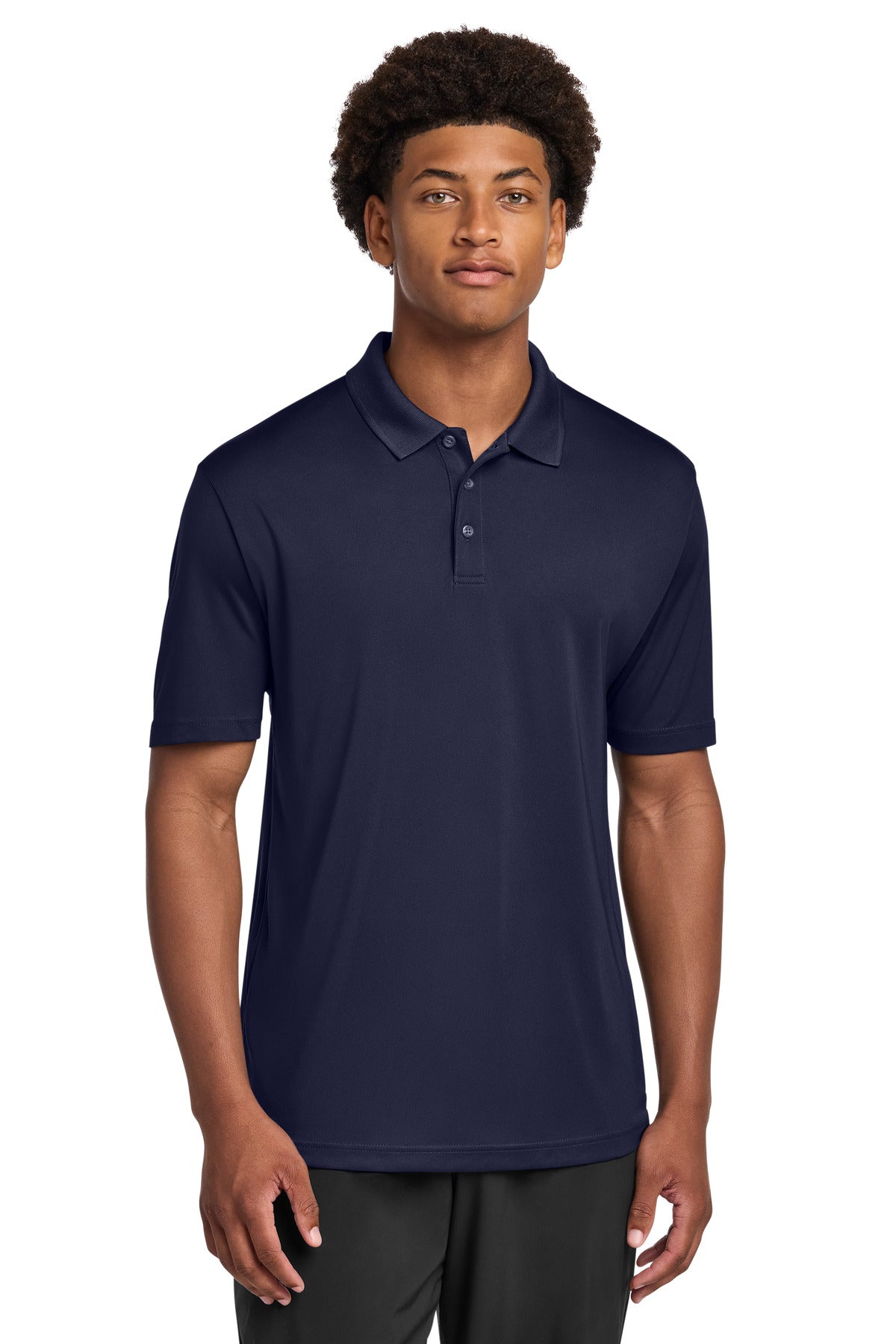 Custom True Navy PosiCharge Re-Compete Polo ST725, personalized by SanCanDo Swag in Argyle, TX