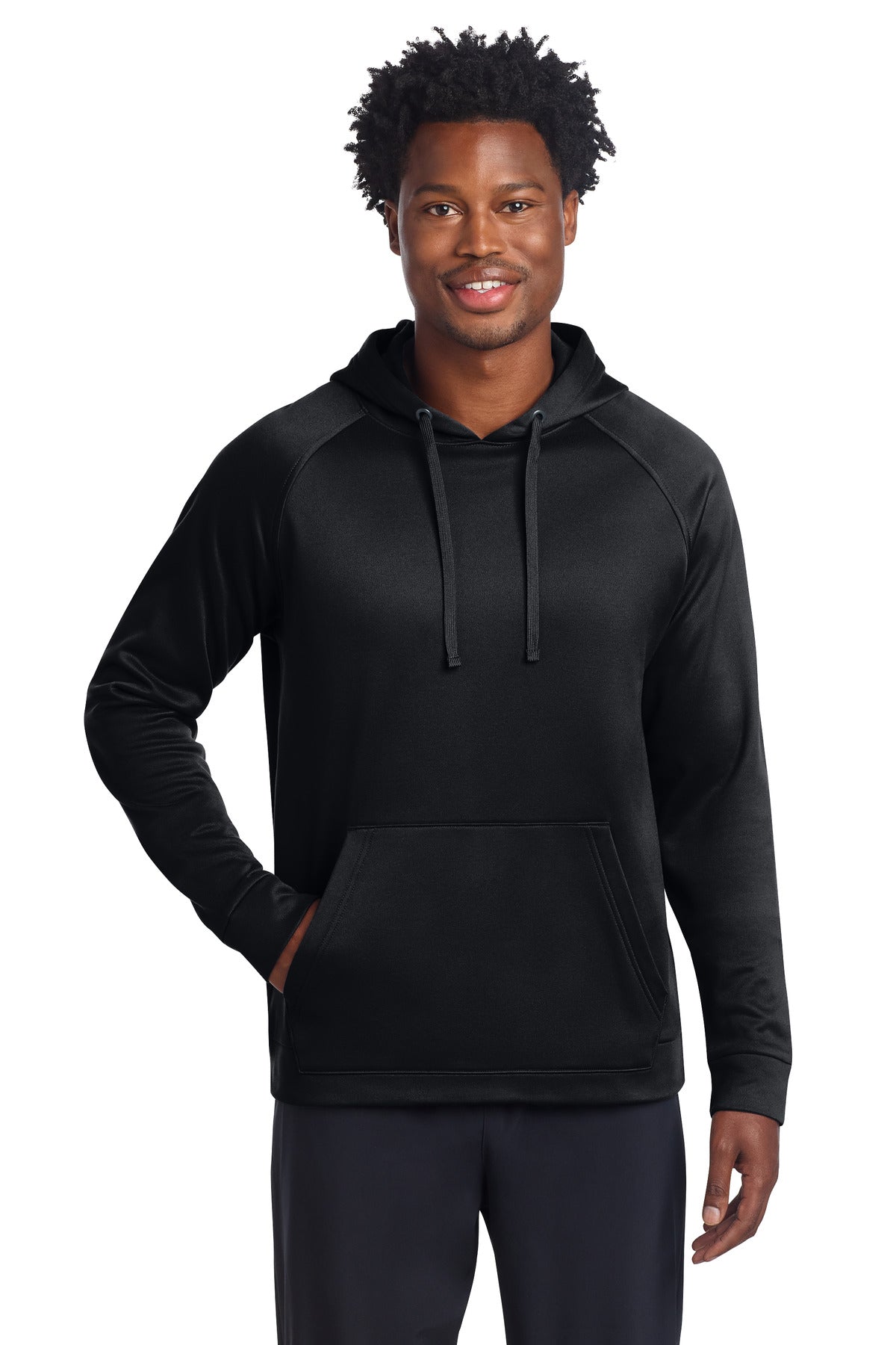Custom Black Re-Compete Fleece Pullover Hoodie ST730, personalized by SanCanDo Swag in Argyle, TX