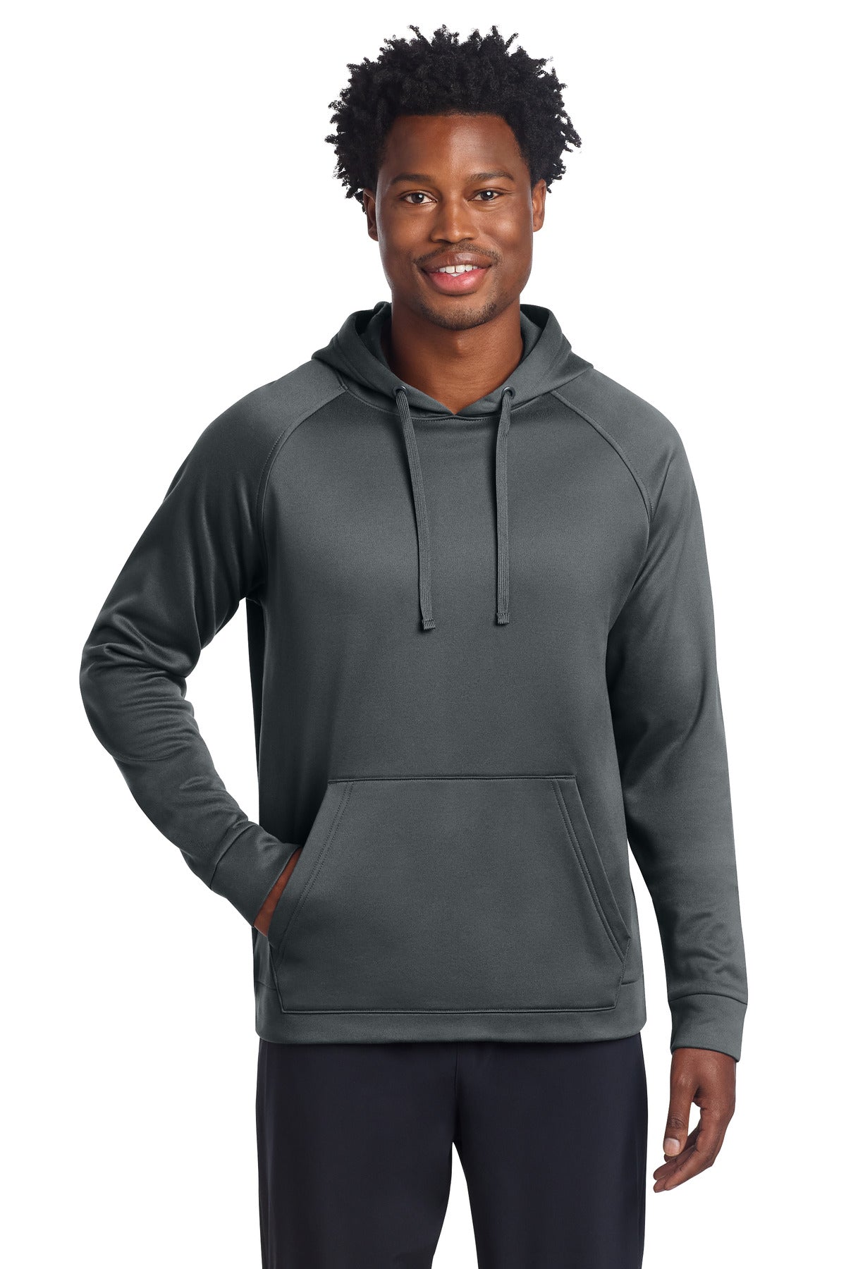 Custom Iron Grey Re-Compete Fleece Pullover Hoodie ST730, personalized by SanCanDo Swag in Argyle, TX