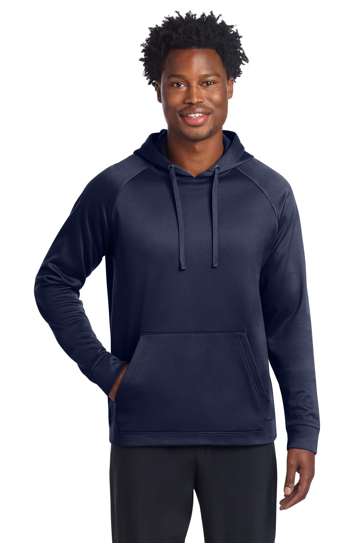 Custom True Navy Re-Compete Fleece Pullover Hoodie ST730, personalized by SanCanDo Swag in Argyle, TX
